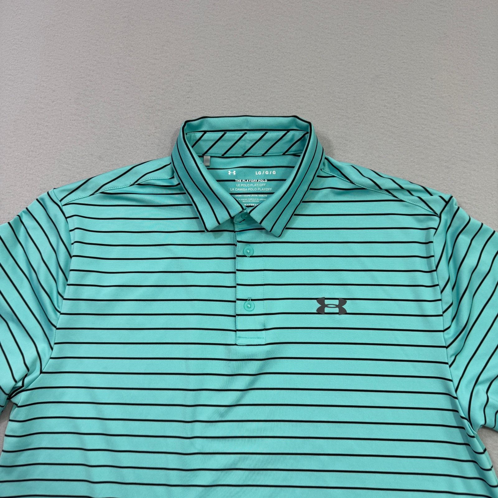 Under Armour Under Armour The Playoff Polo Shirt Men's Large Teal Black Size US L / EU 52-54 / 3 - 2 Thumbnail