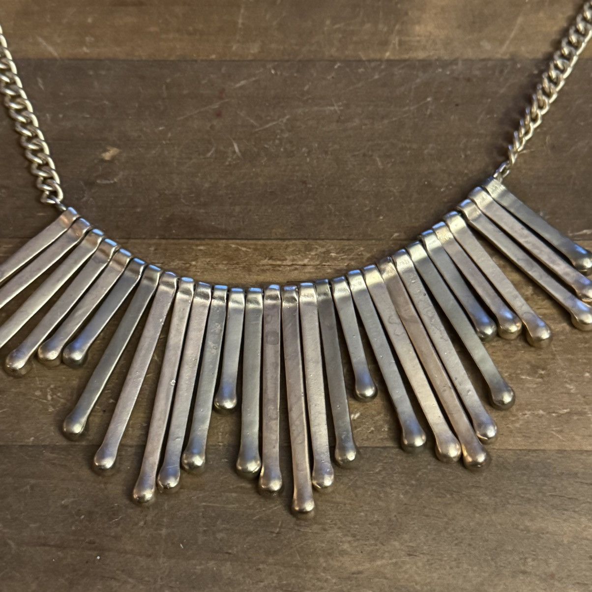 Other Gold tone boho tribal metal fringe bib necklace Size ONE SIZE - 4 Thumbnail
