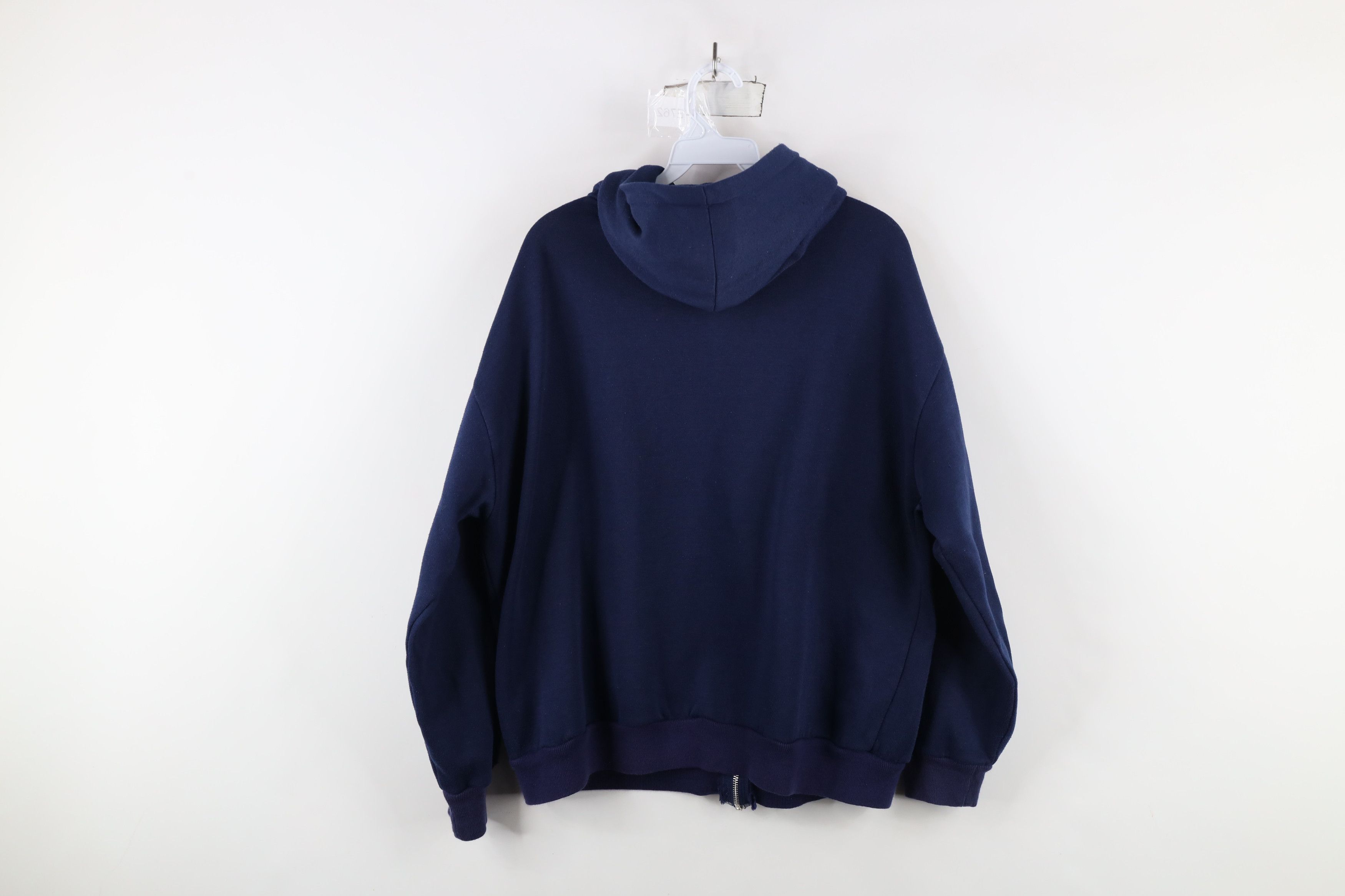 Vintage Vintage 80s 90s Streetwear Blank Full Zip Hoodie Sweatshirt Size US L / EU 52-54 / 3 - 12 Thumbnail