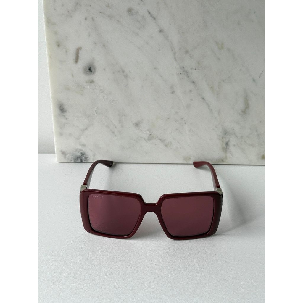 Gucci NEW Gucci GG1692S Burgundy Square Mirror Lens Sunglasses Size ONE SIZE - 3 Thumbnail