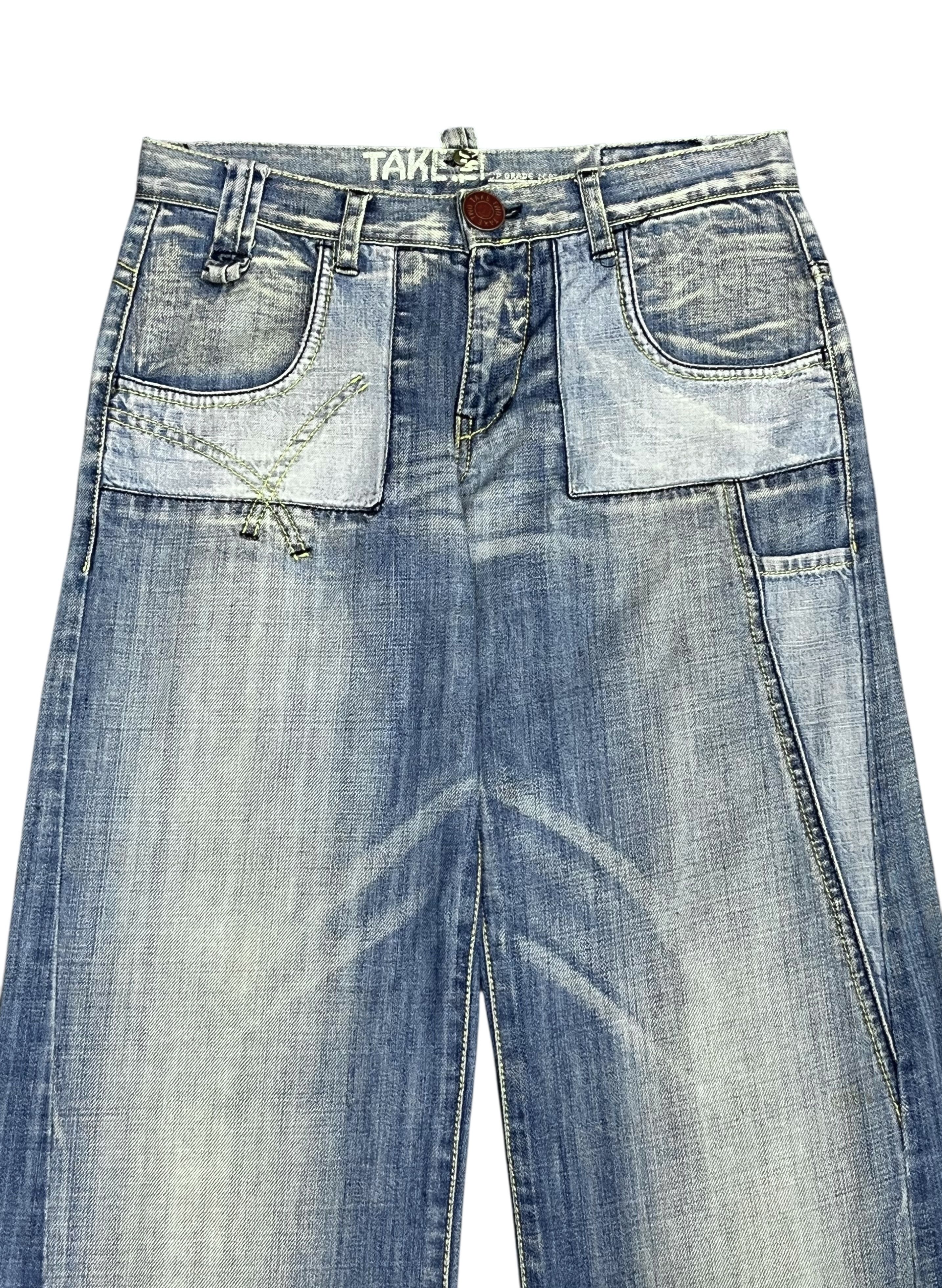 Italia Independent Vintage TAKE TWO Made in Italy Super Wide Leg Jeans - W28" Size 28" / US 6 / IT 42 - 3 Thumbnail
