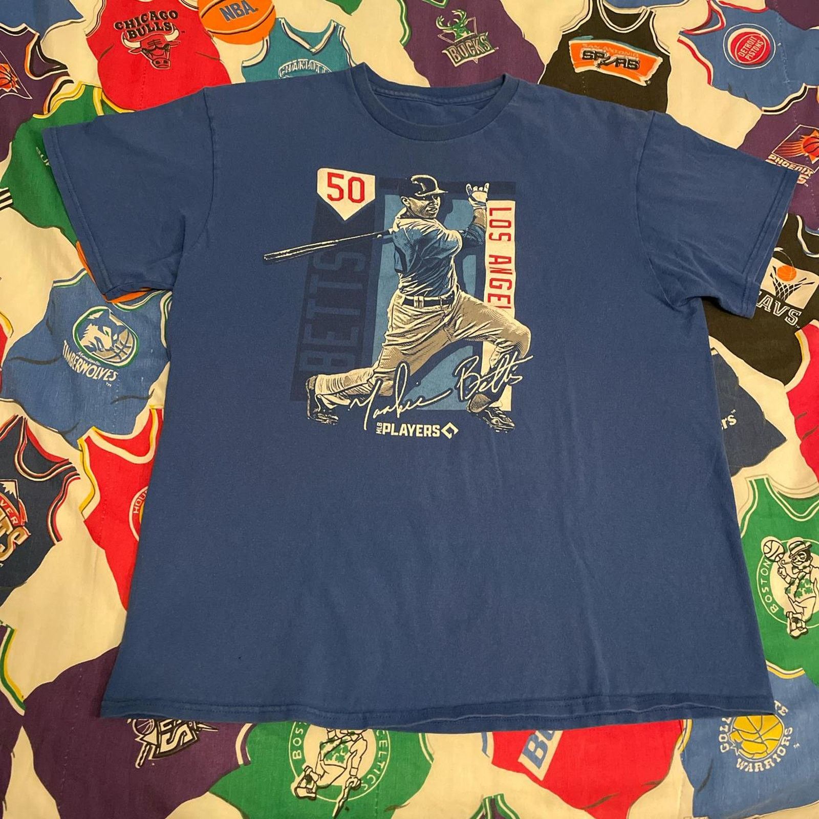 MLB Modern MLB Mookie Betts Los Angeles Dodgers World Series Tee Size US M / EU 48-50 / 2 - 1 Thumbnail