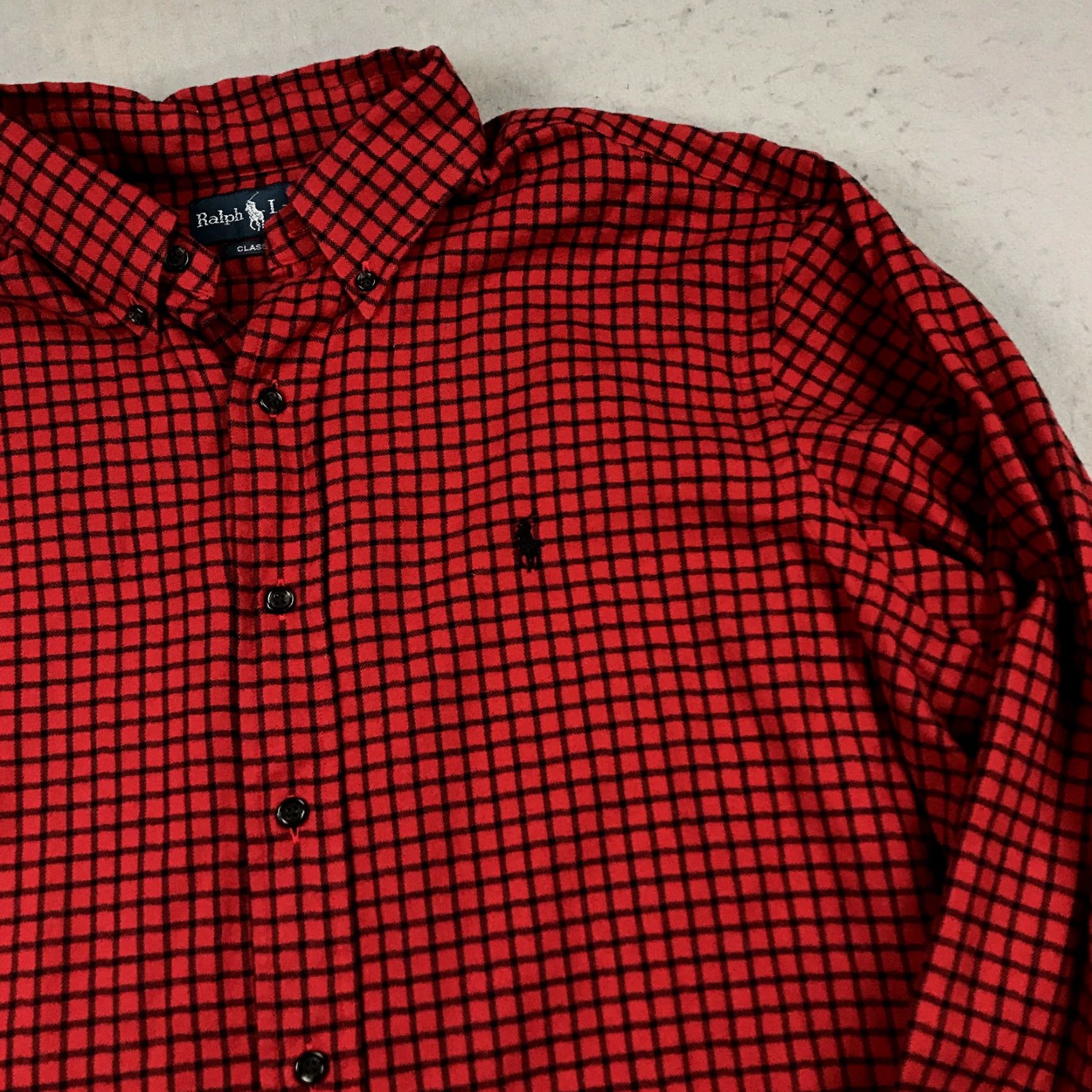 Polo Ralph Lauren VINTAGE Polo Ralph Lauren Shirt Mens L Red Buffalo Check Flannel 90s Casual Workwear Button-Up Size US L / EU 52-54 / 3 - 3 Thumbnail