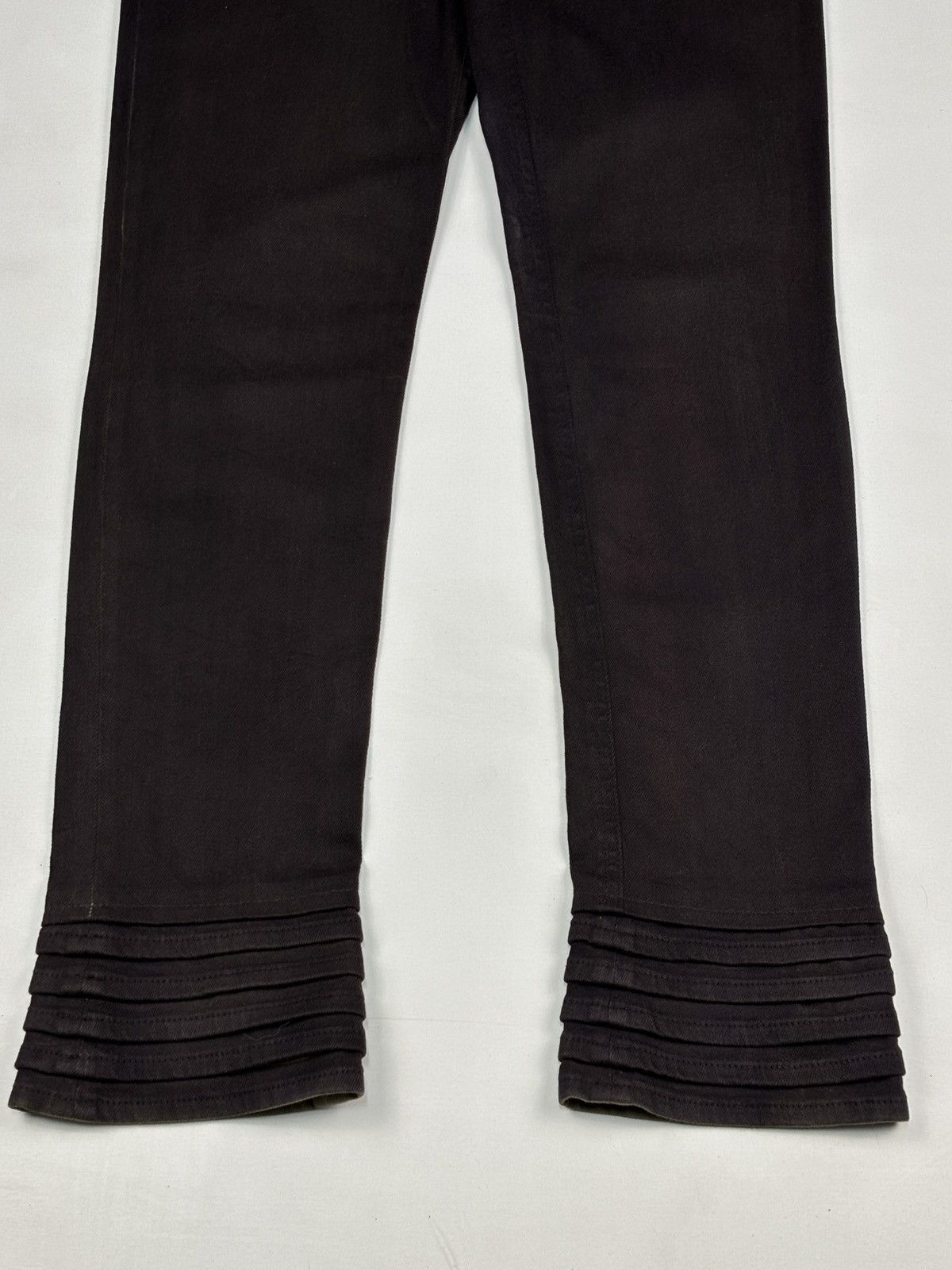 Chanel F/W 2008 Karl Lagerfield Era Pleated Hem Slim Fit Jeans Size 29" - 3 Thumbnail