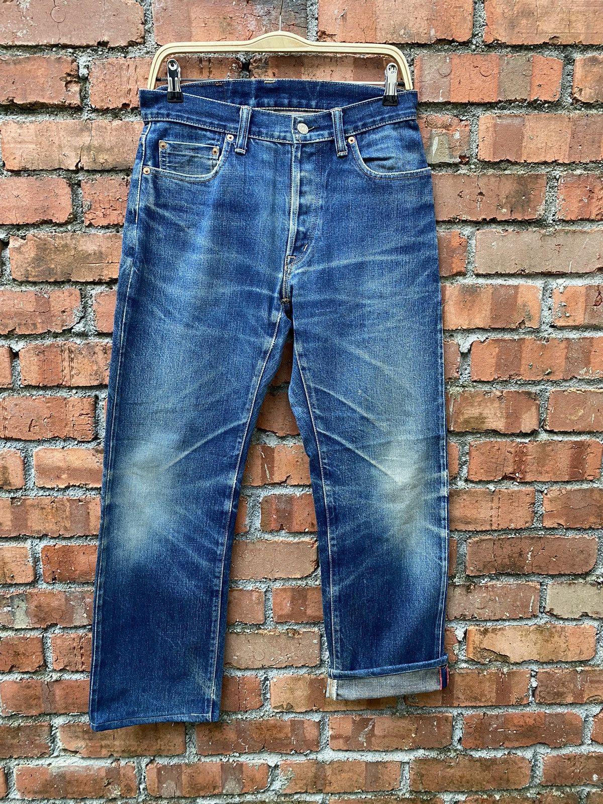 Blue Blue Japan × Japanese Brand × Vintage size 30x28.5 vintage blue blue denime redline Size US 30 / EU 46 - 1 Thumbnail