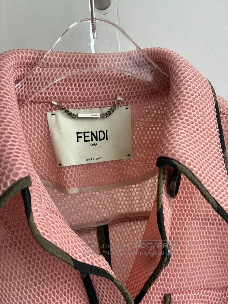 Fendi Fendi Pink Mesh Jacket with Classic Four Pockets. 100% Pol Size XXS / US 00 / IT 34 - 4 Thumbnail