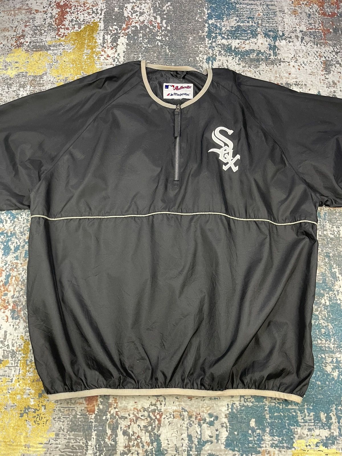 MLB Vintage Chicago White Sox Pull Over Stadium Jacket Size US XL / EU 56 / 4 - 2 Thumbnail