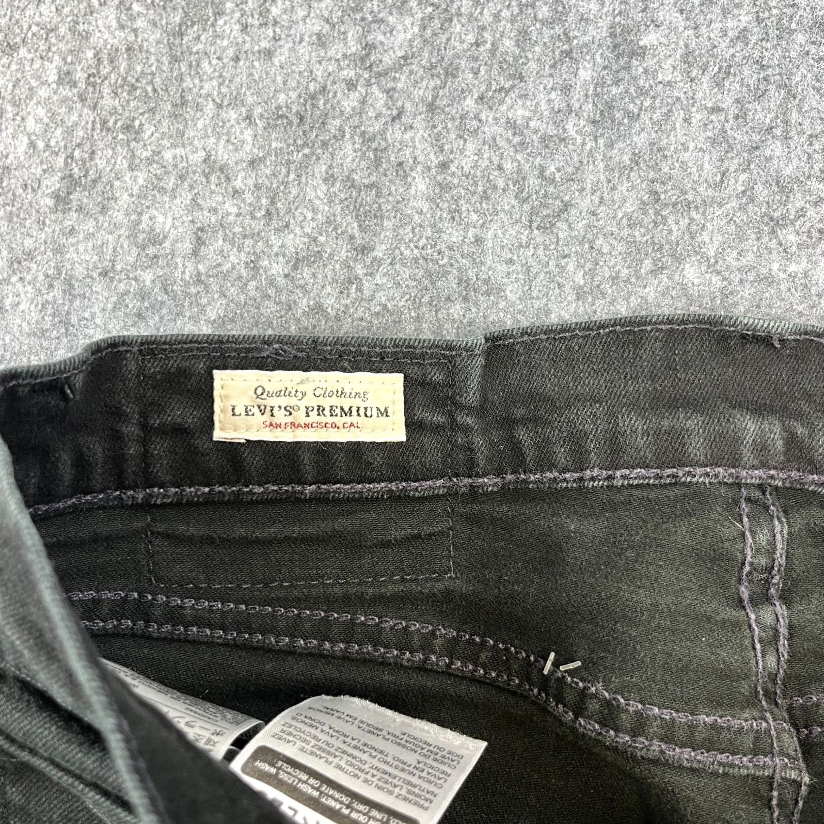 Levi's Levi's 512 Jeans Slim Skinny 30 32 Dark Black Denim Zip Pocket Mens Regular 5-Pocket Design Vintage No Size US 30 / EU 46 - 7 Thumbnail