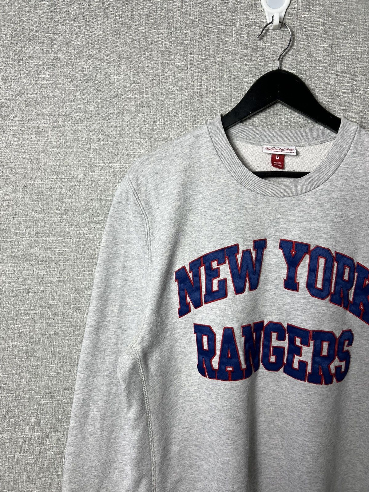 Mitchell & Ness × Vintage Rare Vintage NHL New York Rangers Big Logo Sweatshirt Size US L / EU 52-54 / 3 - 5 Thumbnail