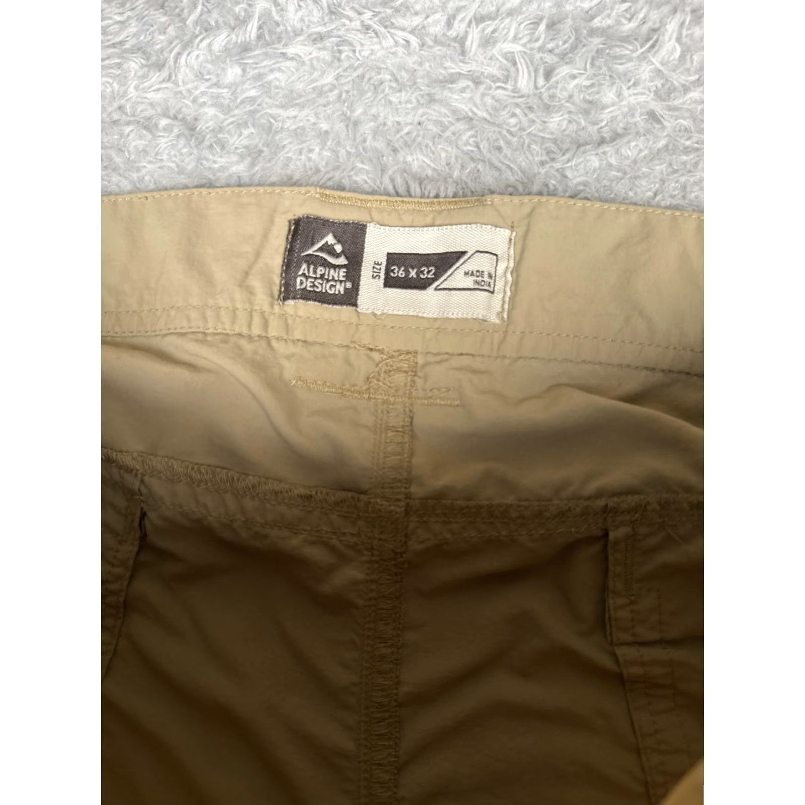 Vintage Alpine Design Pants Mens 36x32 Beige Convertible Cargo Hiking Outdoor Ankle Zip Size US 36 / EU 52 - 6 Thumbnail