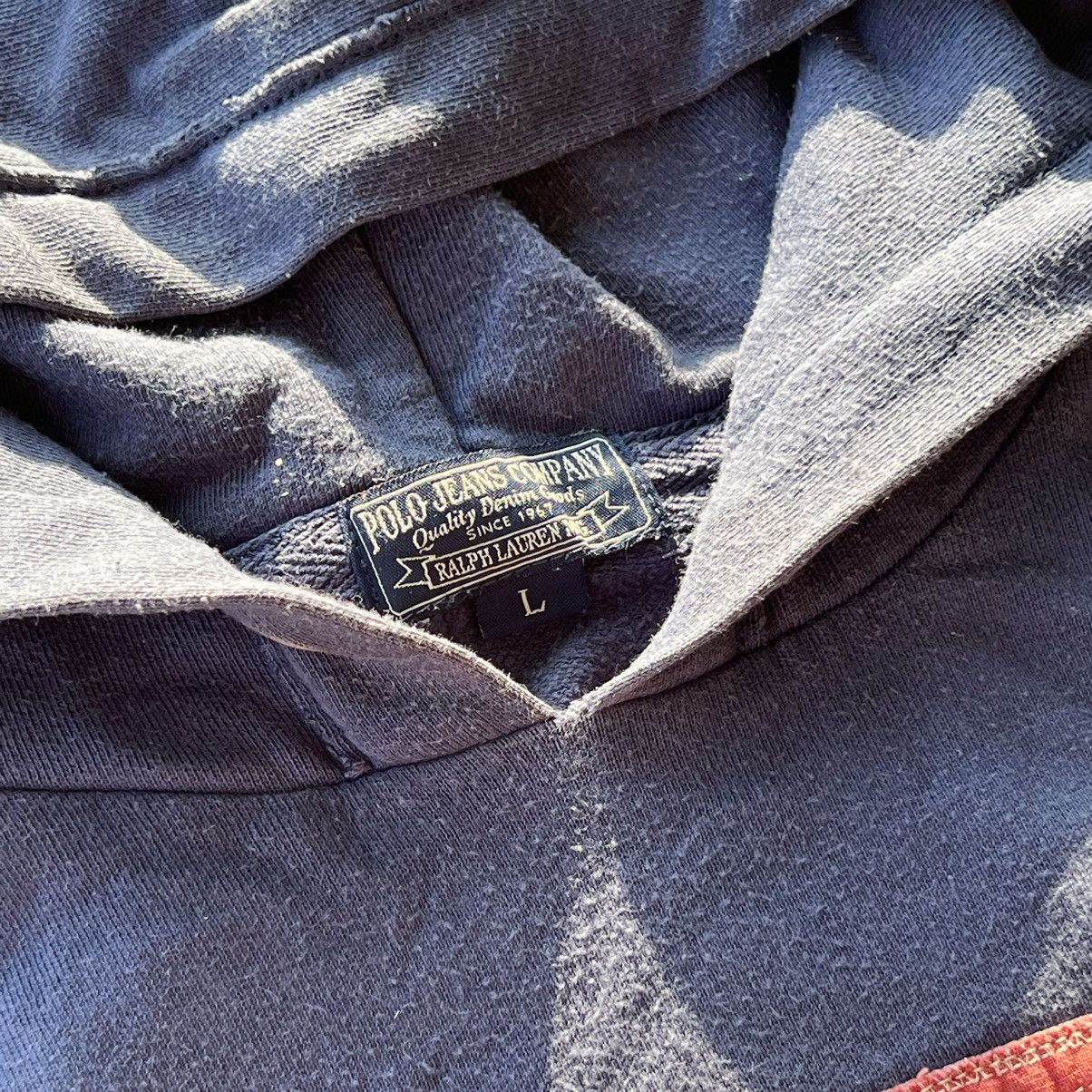 Polo Ralph Lauren × Vintage Polo Ralph Lauren Quality Denim Vintage Big logo Hoodie Size US L / EU 52-54 / 3 - 5 Thumbnail