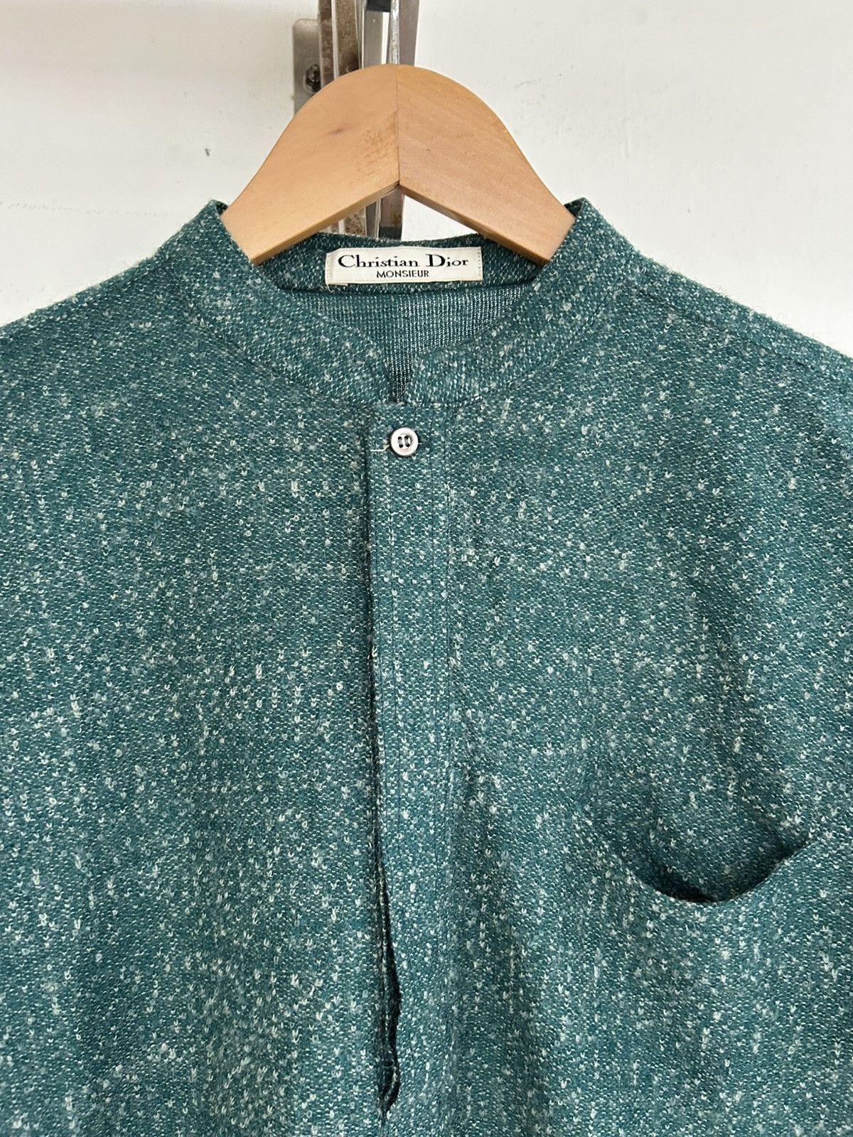 Christian Dior Monsieur Vintage Wool Longsleeve Green Vintage Size US M / EU 48-50 / 2 - 3 Thumbnail