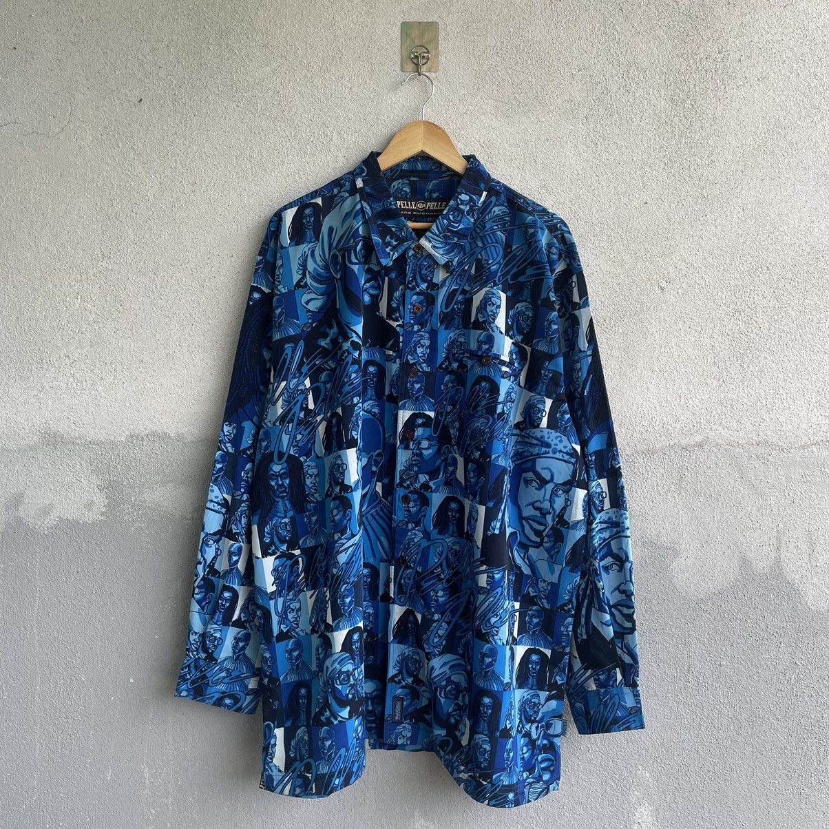 Pelle Pelle × Rap Tees × Vintage Vintage Pelle Pelle Marc Buchanan Button Up Shirt Size US XL / EU 56 / 4 - 1 Thumbnail