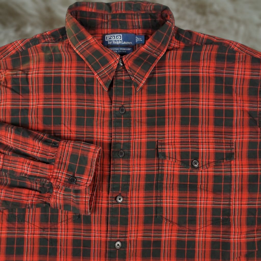 Ralph Lauren Ralph Lauren Shirt Mens XL Red Plaid Button-Up Long Sleeve Casual Classic Fit Regular Size by Ralph Lauren Size US XL / EU 56 / 4 - 1 Thumbnail