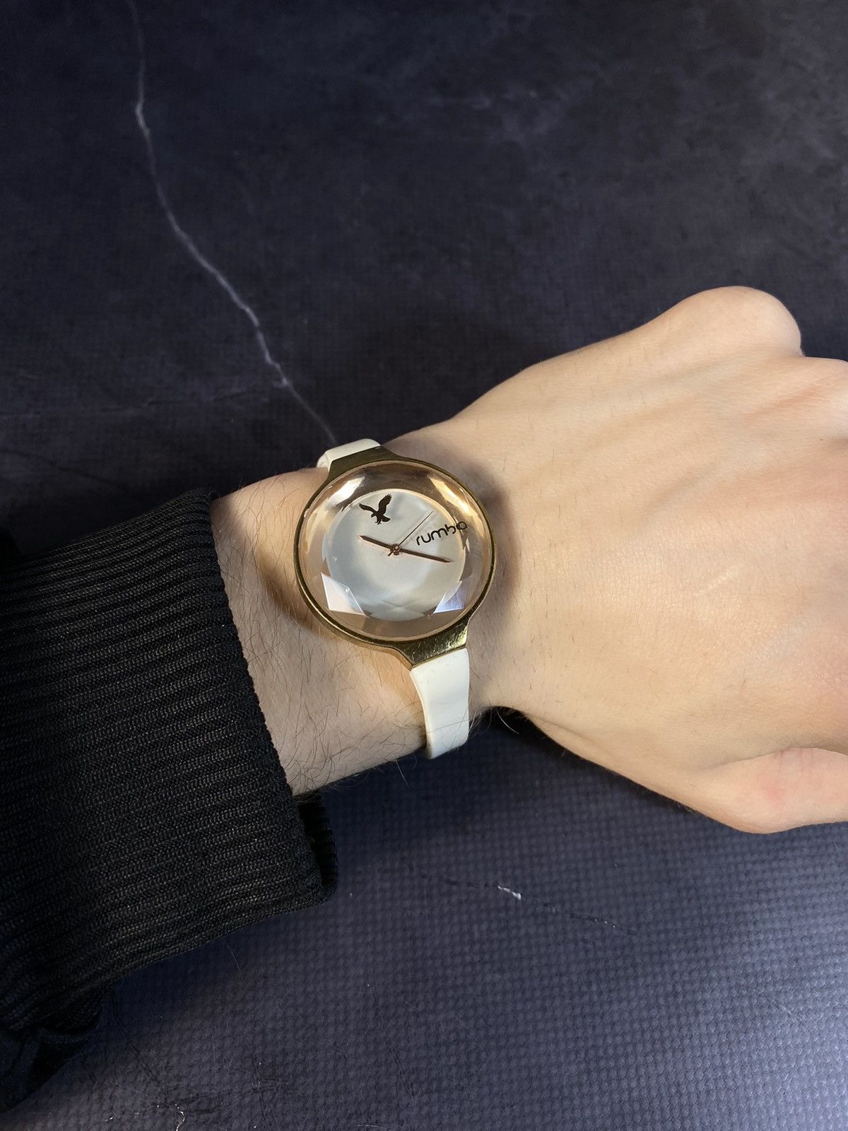 Japanese Brand × Vintage Stylish Rumba American Eagle Watch with White Strap Size ONE SIZE - 6 Thumbnail