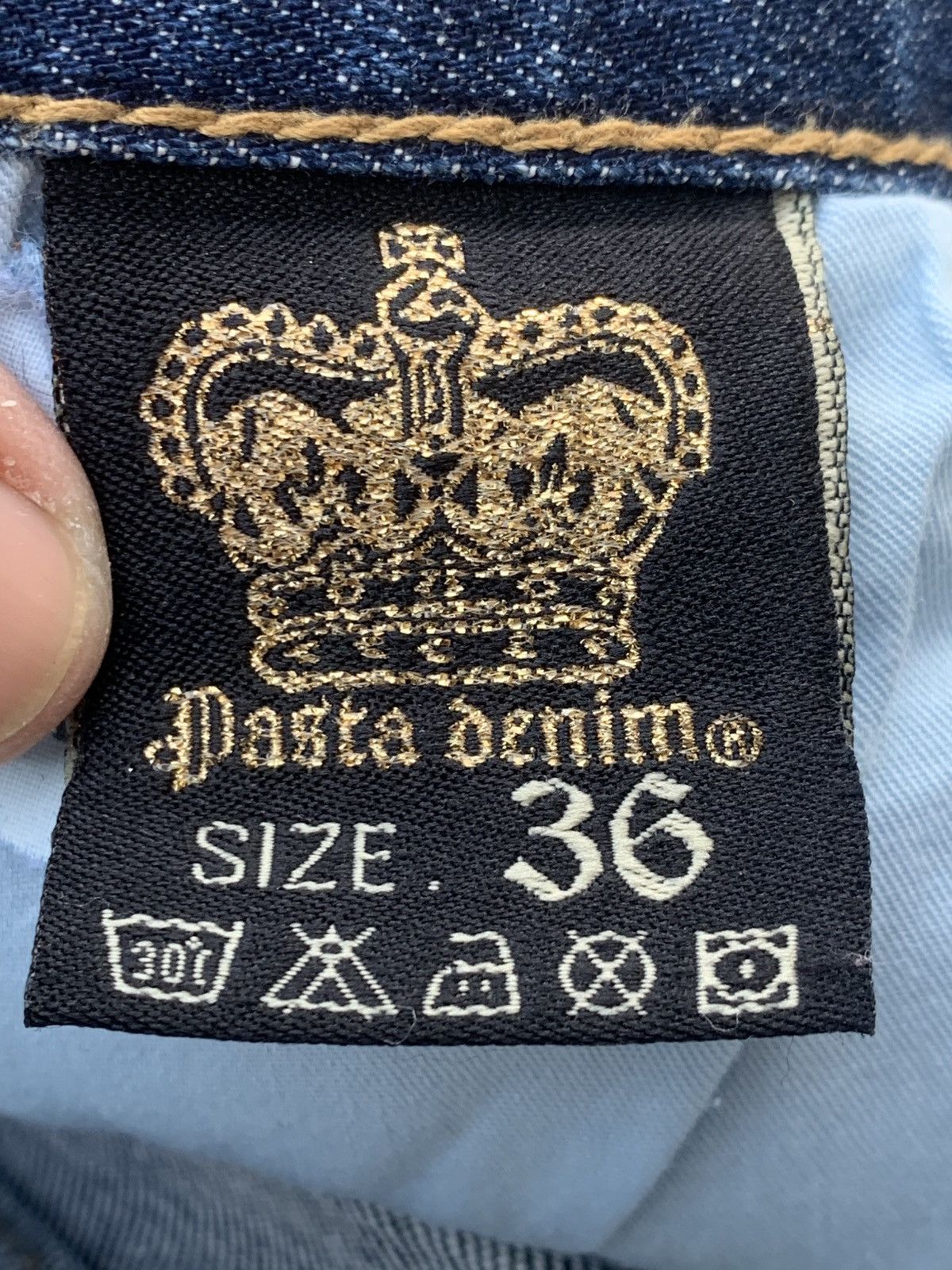 Beauty Beast Pasta Denim big cross like chrome hearts style Size US 35 - 7 Thumbnail