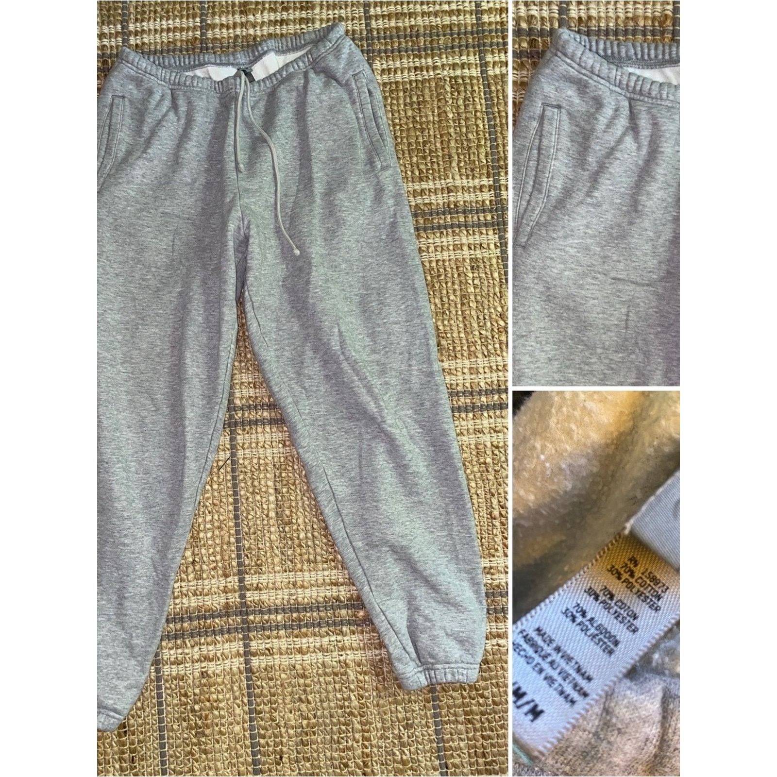 SKIMS SKIMS $88 Gray Cotton Fleece Classic Jogger Medium EUC Size 30" / US 8 / IT 44 - 1 Thumbnail