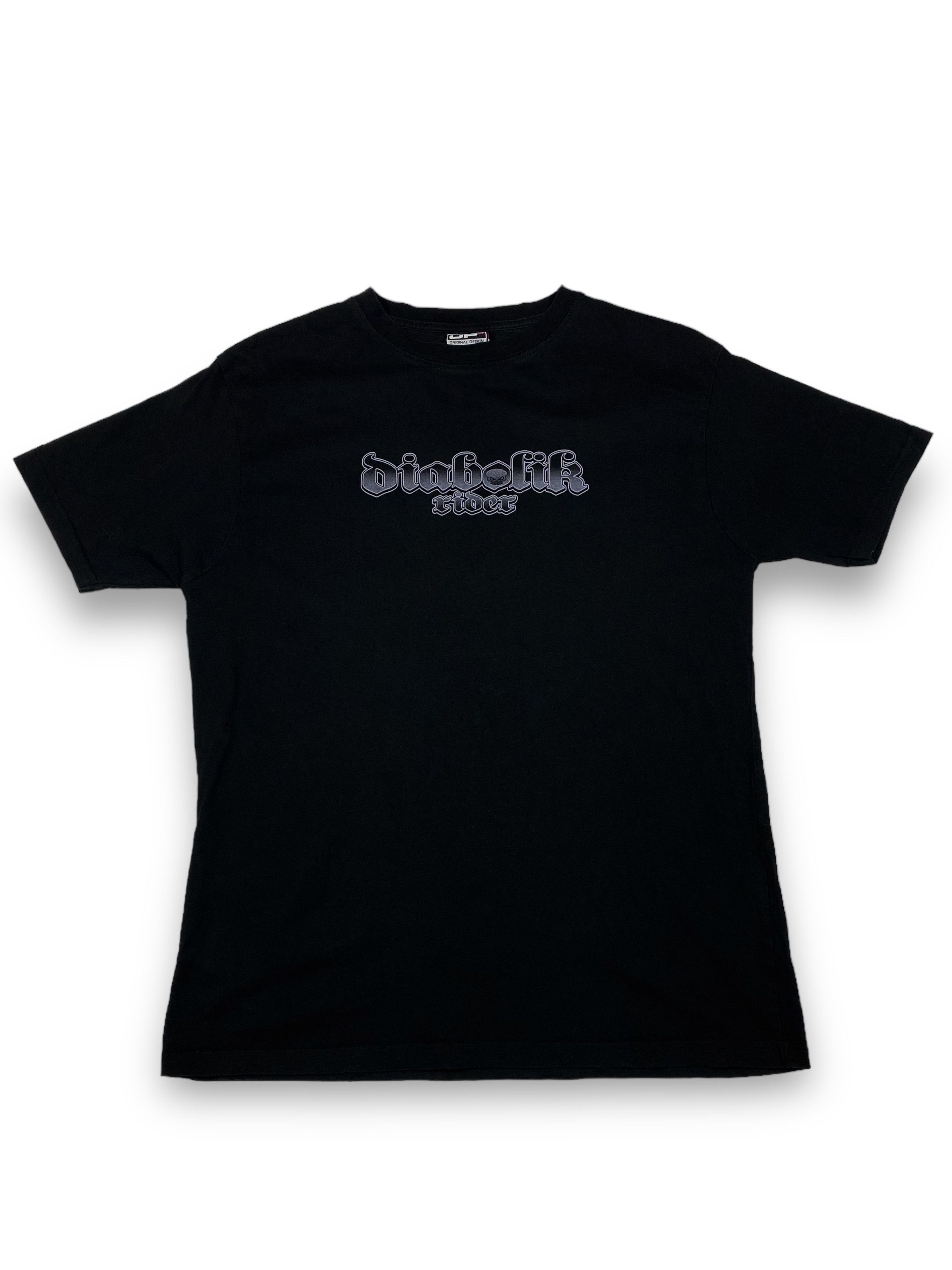 Vintage Vintage DIABOLIC Skeleton Rider Big Logo Black T-Shirt M733 Size US M / EU 48-50 / 2 - 2 Thumbnail