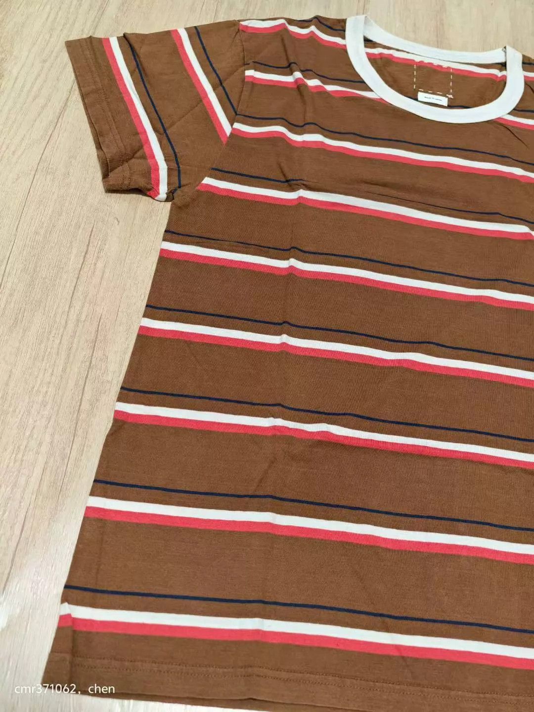 Visvim visvim 19aw border a-liner tee s/s 4 brown pink white blue Size US XL / EU 56 / 4 - 3 Thumbnail