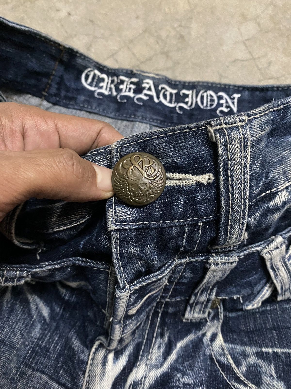 If Six Was Nine × Japanese Brand Y2k Punk Double Waist Jeans Short Size US 28 / EU 44 - 5 Thumbnail