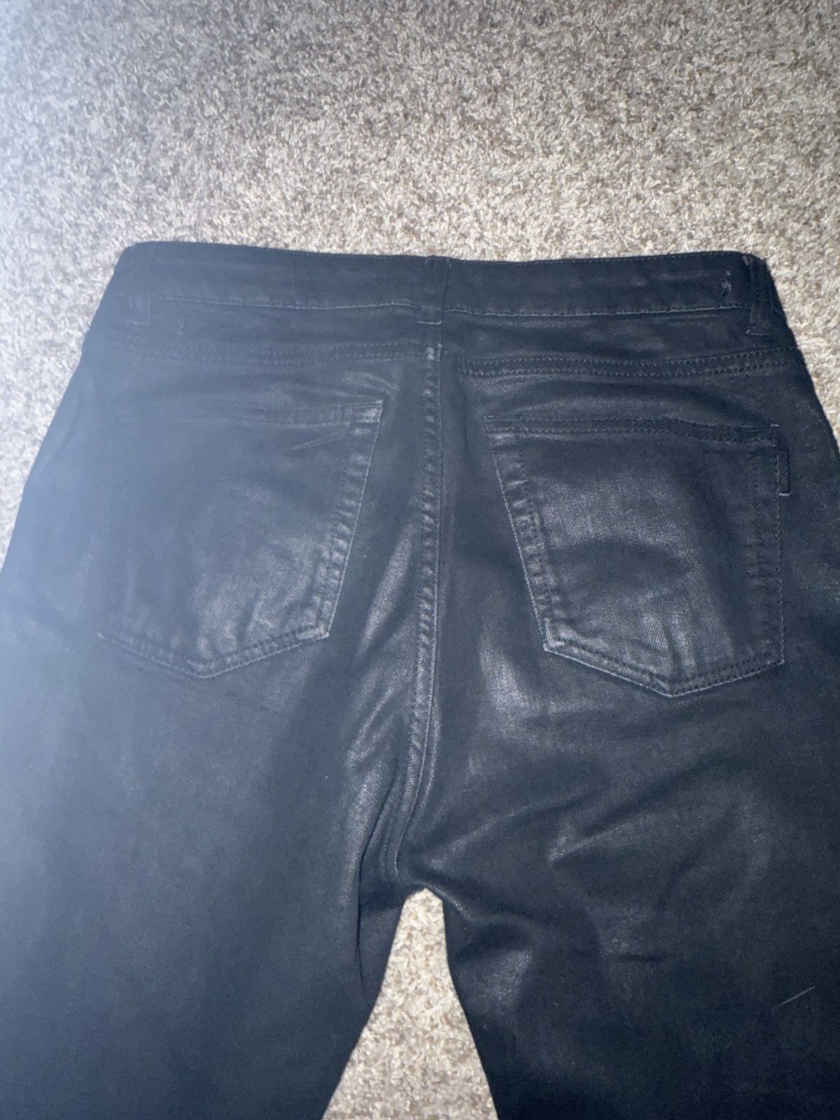 Saint Laurent Paris Saint Laurent Waxed Raw Hem Jeans - SS13 Size US 29 - 6 Thumbnail