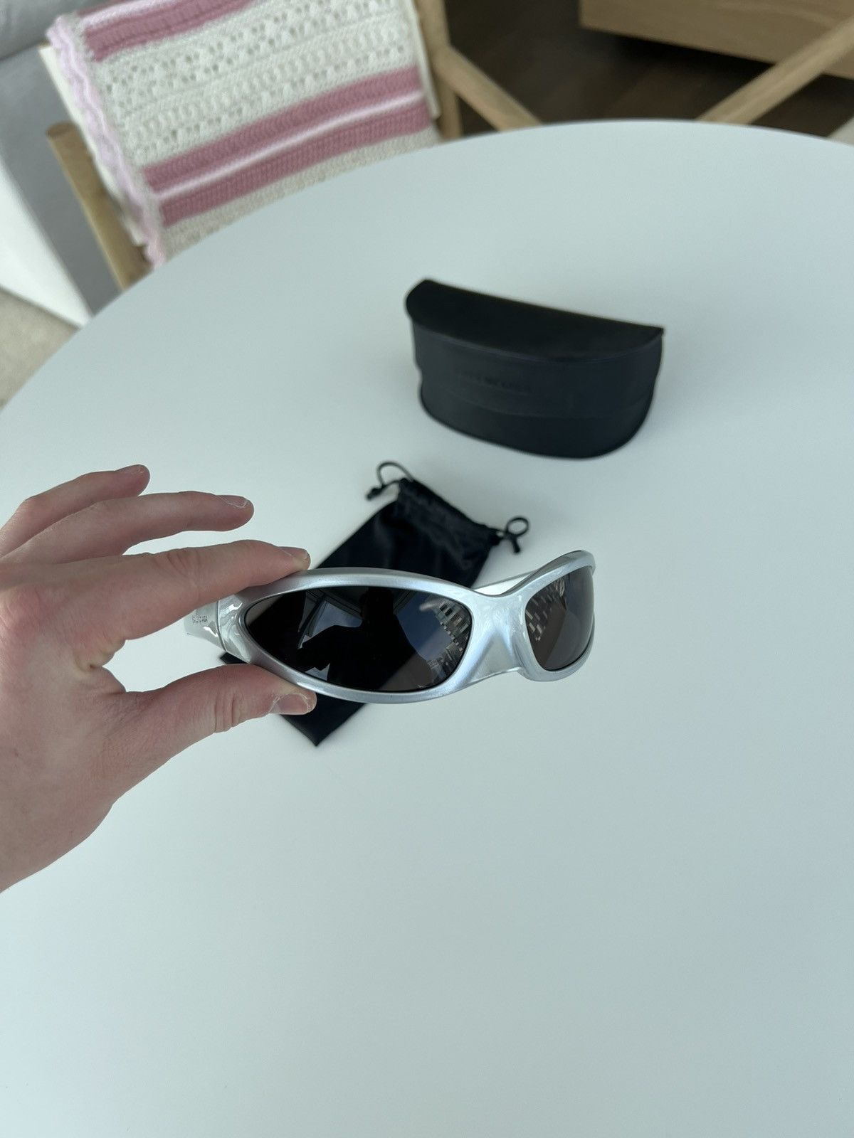 Balenciaga Balenciaga Skin silver sunglasses Size ONE SIZE - 1 Thumbnail