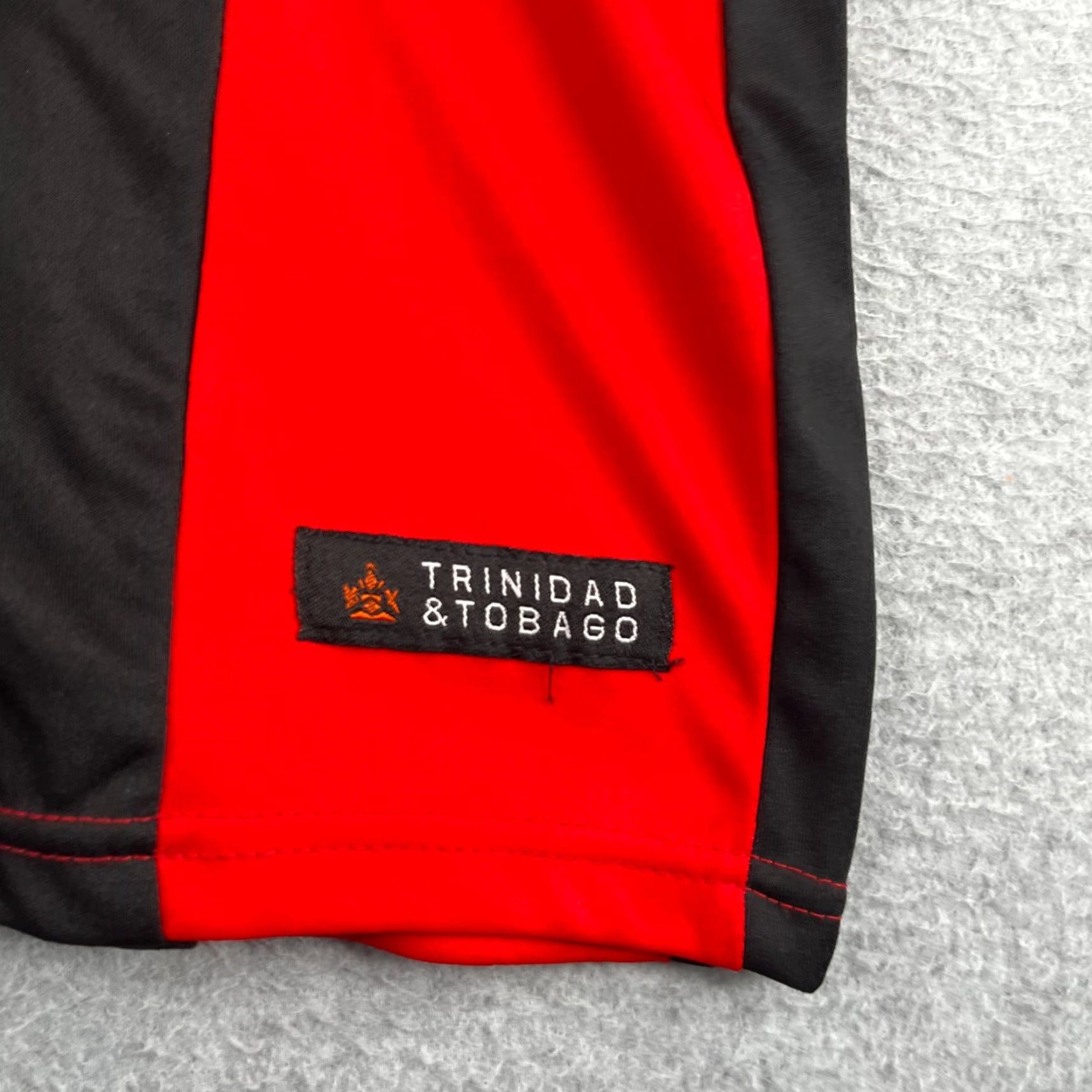 Vintage Trinidad & Tabago Sports Wear Polo Shirt 2XL Red Black Striped Mens Soccer Shirt Size US XXL / EU 58 / 5 - 2 Thumbnail