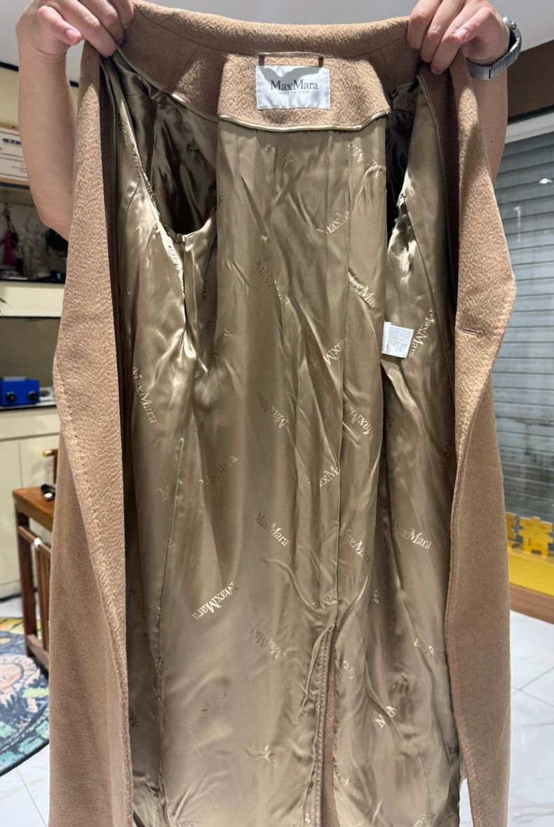 Max Mara Max Mara Camel Velvet Strappy Long Coat Camel Size S / US 4 / IT 40 - 3 Thumbnail