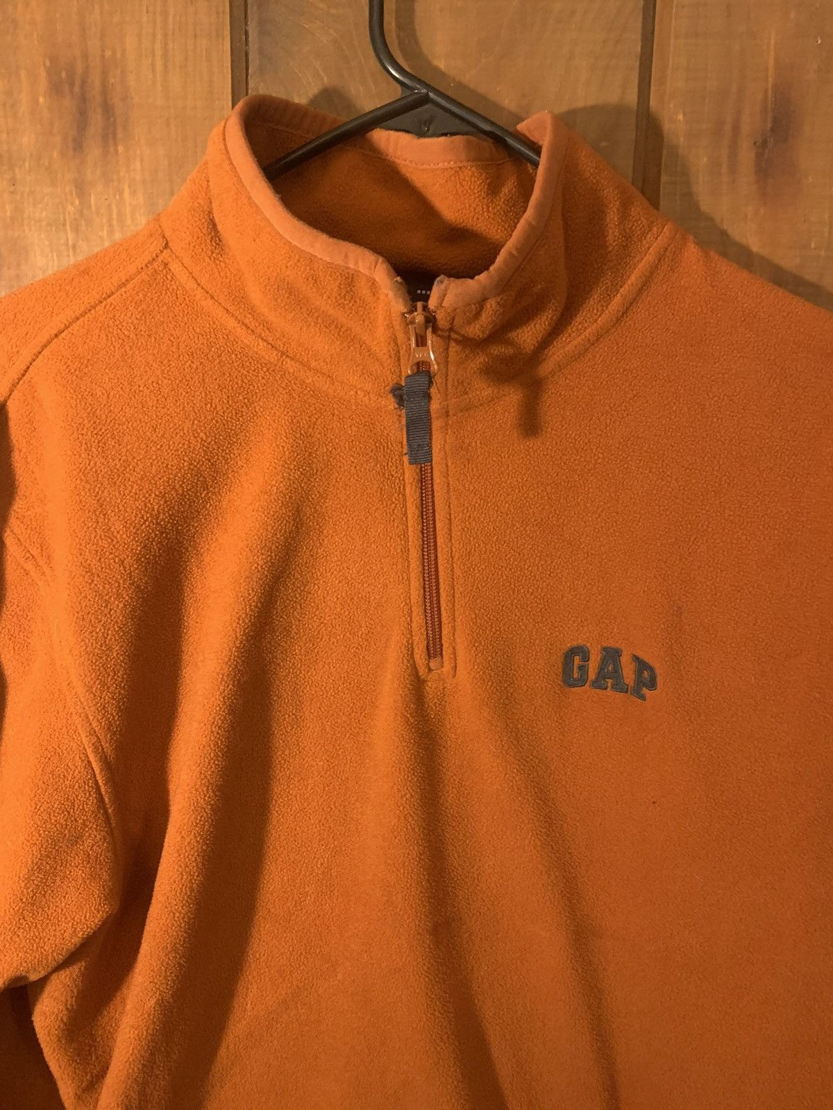 Gap Vintage Gap Orange Fleece Sweater Size US L / EU 52-54 / 3 - 2 Thumbnail