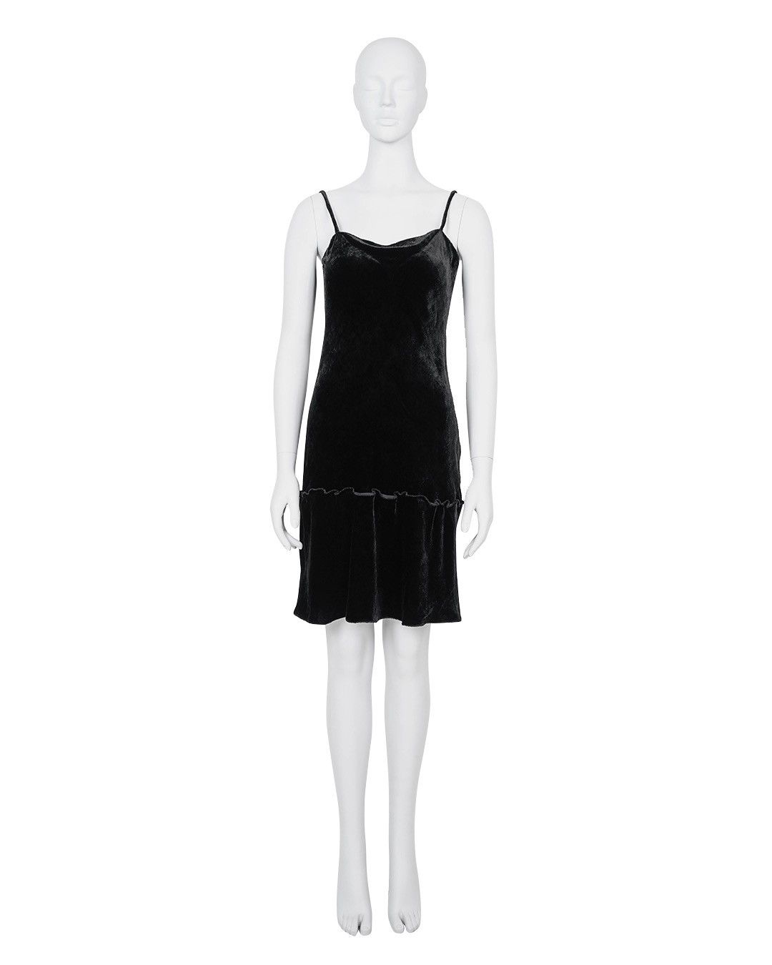 Miu Miu Miu Miu Black Velour Slip Dress Size M / US 6-8 / IT 42-44 - 4 Thumbnail