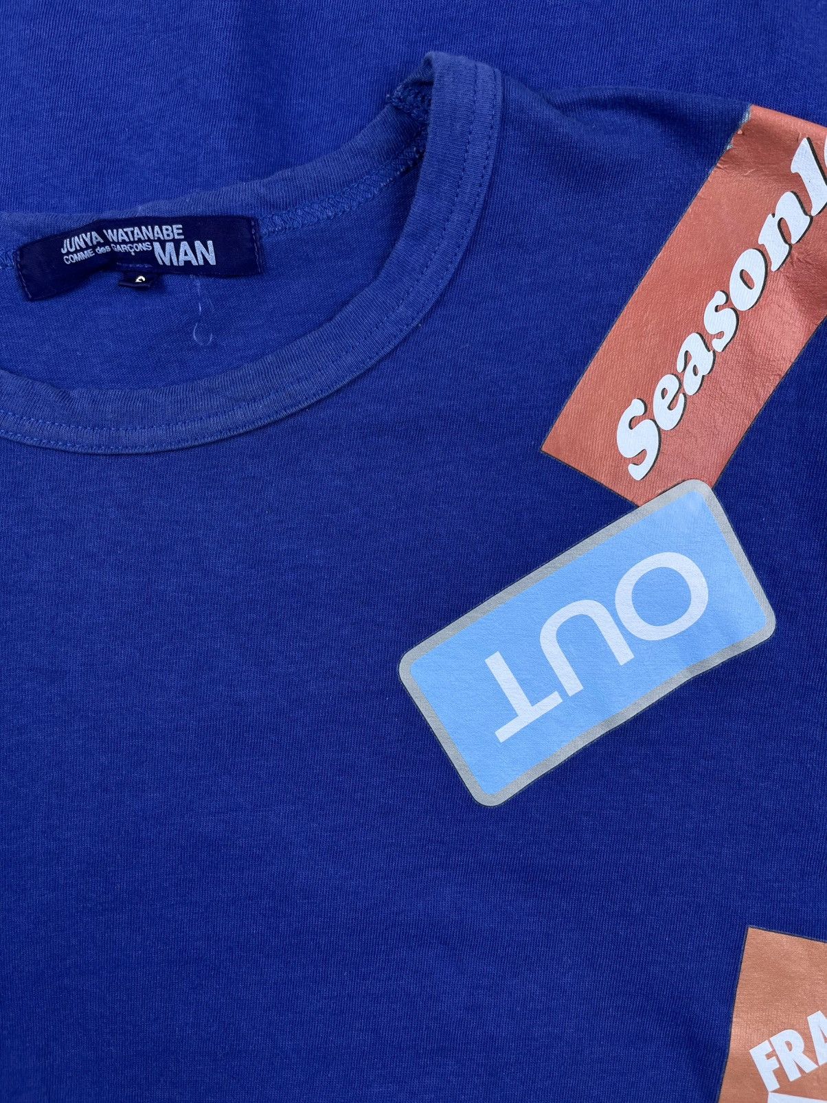 Junya Watanabe SS09 Junya Watanabe Luggage Sticker Print Tshirt Blue Size US S / EU 44-46 / 1 - 5 Thumbnail