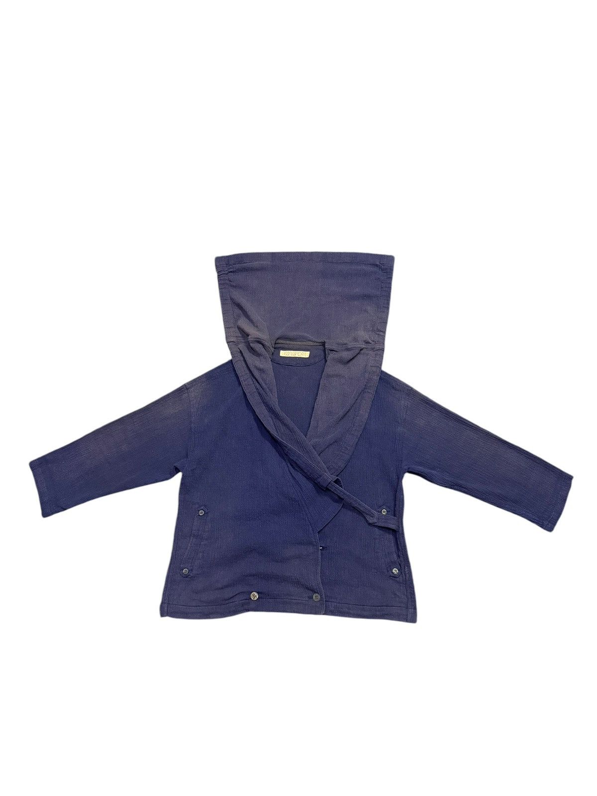 Issey Miyake RARE!! Vintage 70s Issey Miyake Asymmetrical Indigo Kimono Size US M / EU 48-50 / 2 - 1 Thumbnail