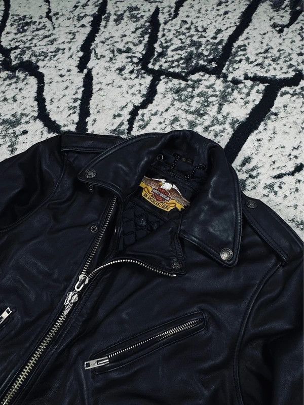 Harley Davidson Harley Davidson leather biker jacket black 40 Size L / US 10 / IT 46 - 4 Thumbnail