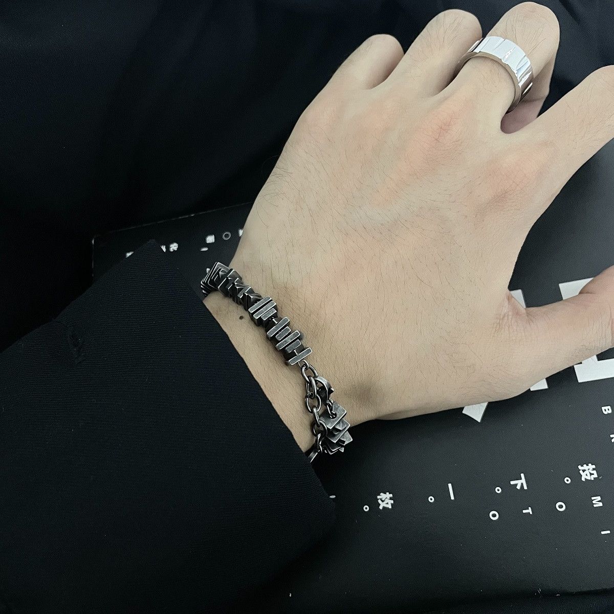 Jewelry Vibe Bracelet Y2K Punk Chain Gotch Bracelets Chains in Silver, Men's