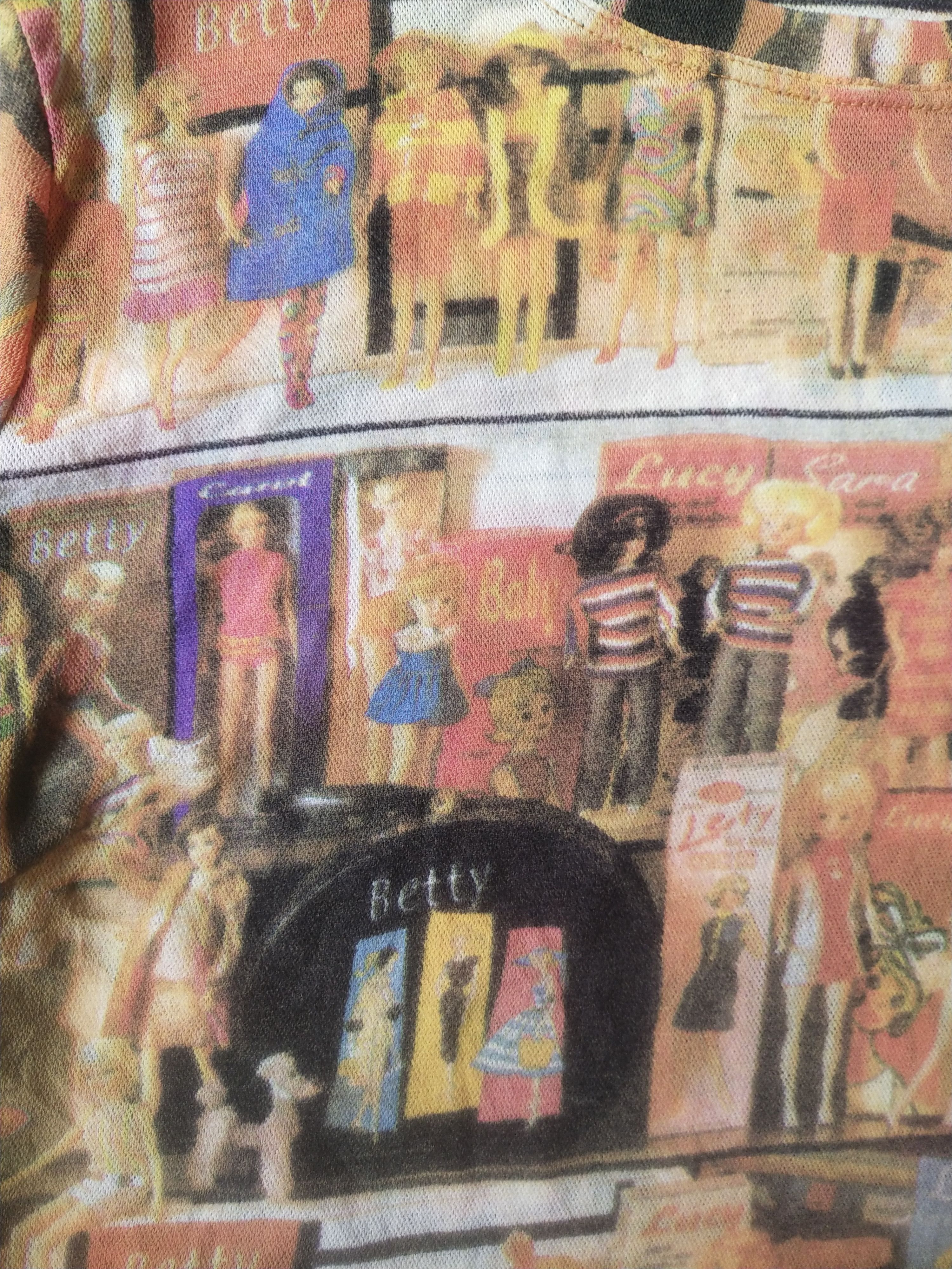 Hysteric Glamour 2000s Jil Anon Japan Pop-Art Doll Box Sheer Mesh Top Size L / US 10 / IT 46 - 3 Thumbnail