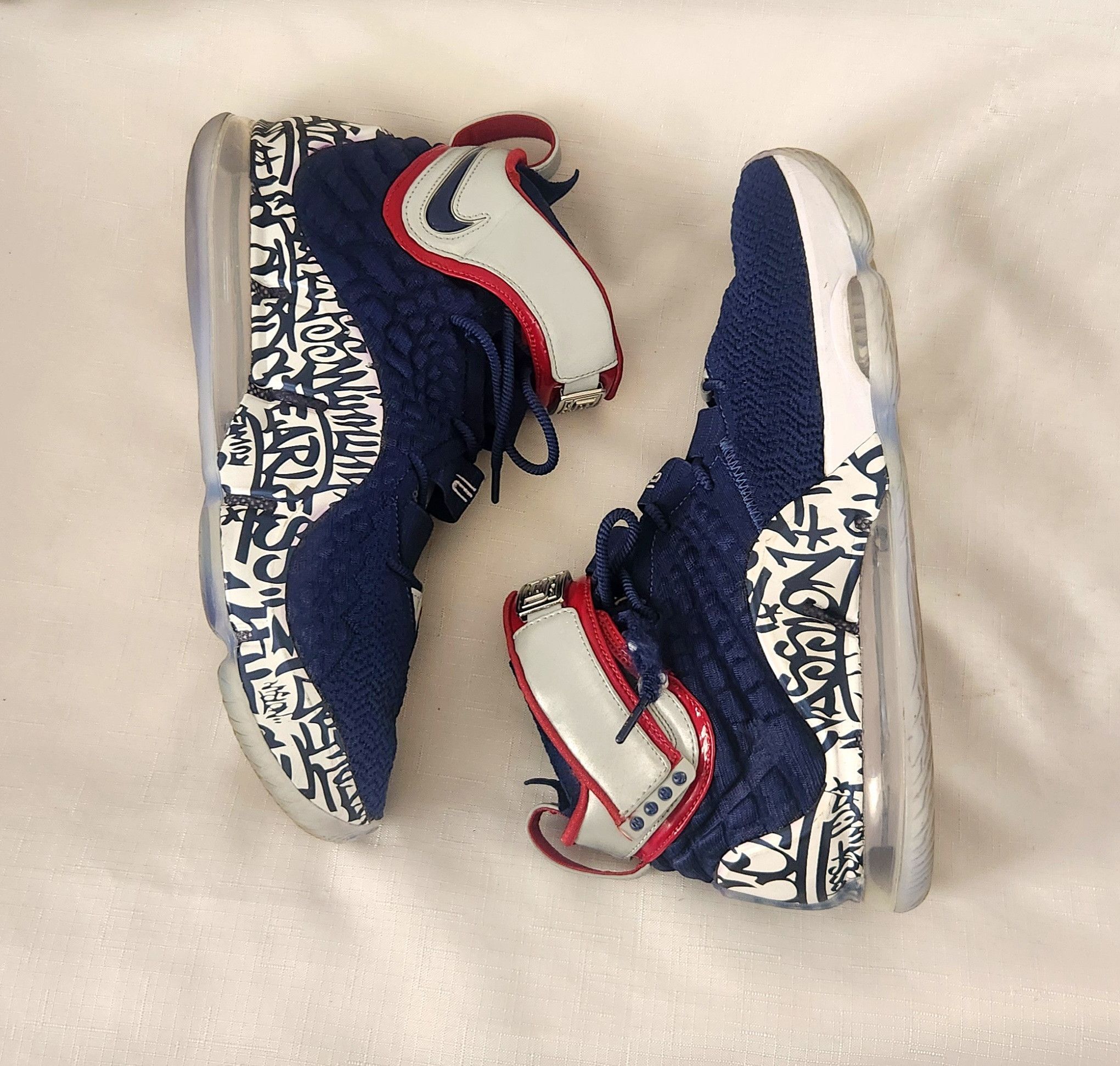 Nike Nike LeBron 17 EP LeBron 4 Cold Blue Graffiti CT6052-400 14 Size US 14 / EU 47 - 7 Thumbnail