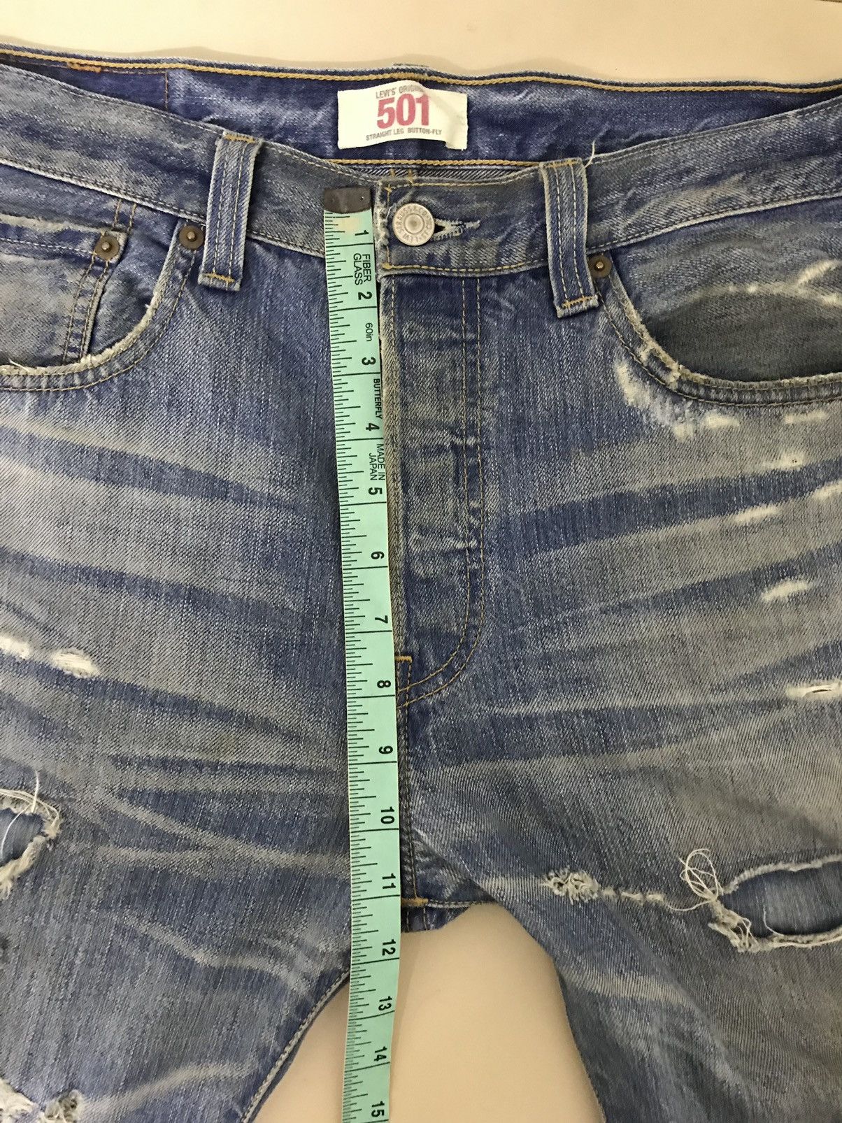 Levi's × Levi's Vintage Clothing × Vintage Vintage Levis 501 Distressed Patched Denim Pants Size US 32 / EU 48 - 14 Thumbnail