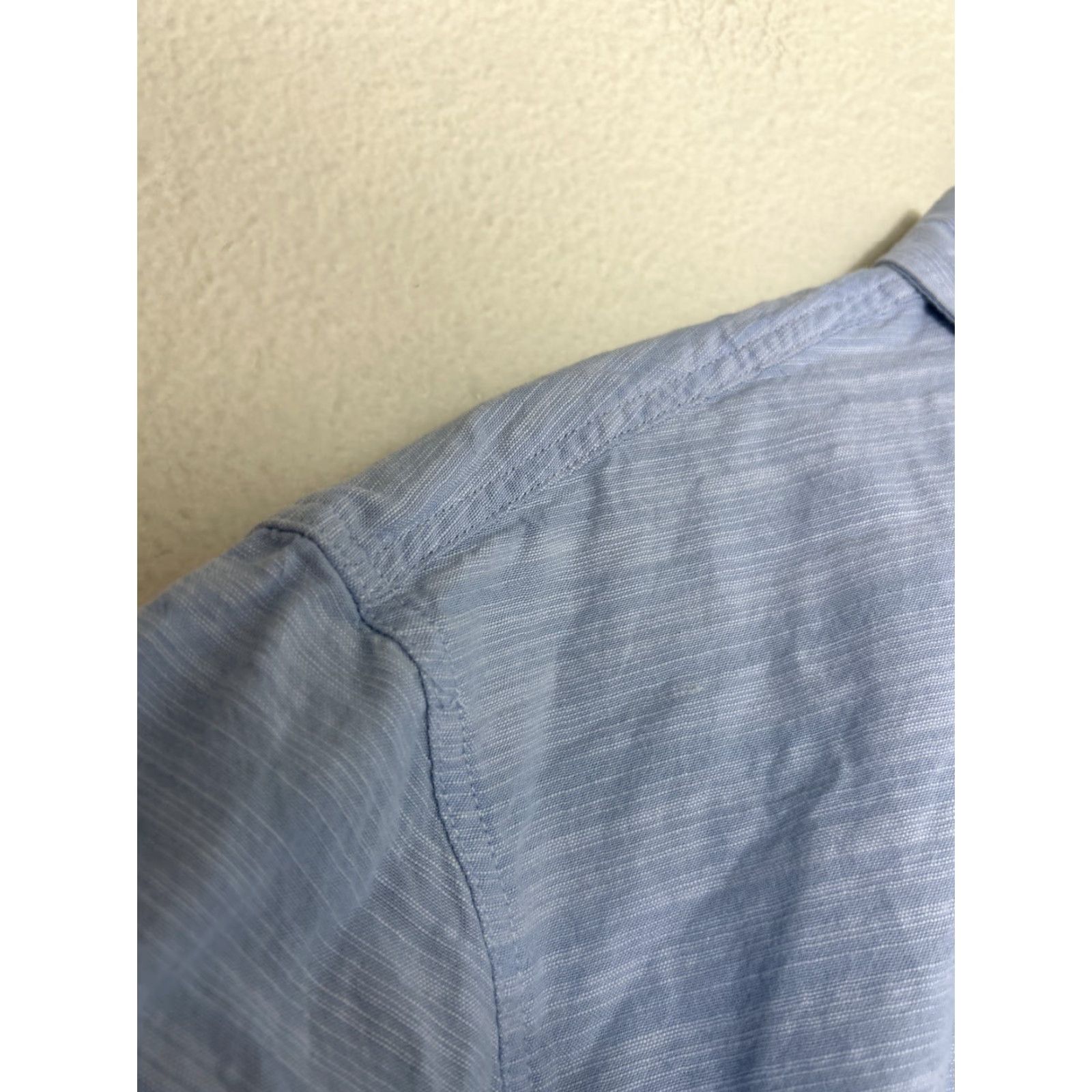 Union LA Union Short Sleeve Button-Up Shirt Mens XXL Light Blue Cotton Size US XXL / EU 58 / 5 - 6 Thumbnail