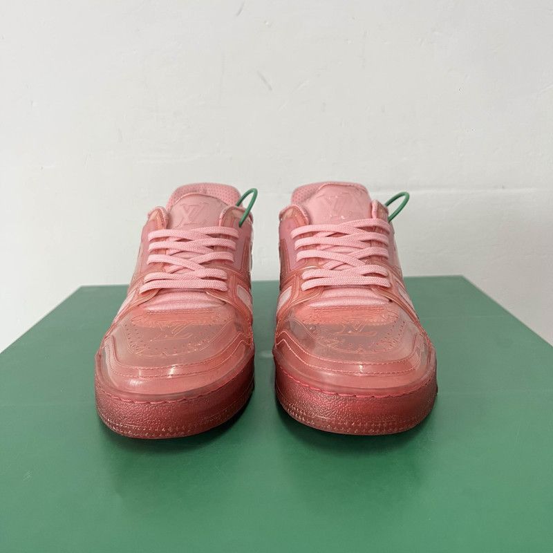Louis Vuitton Louis Vuitton Pink PVC Low-Top Sneakers - Size US 7.5 / EU 40-41 - 2 Thumbnail