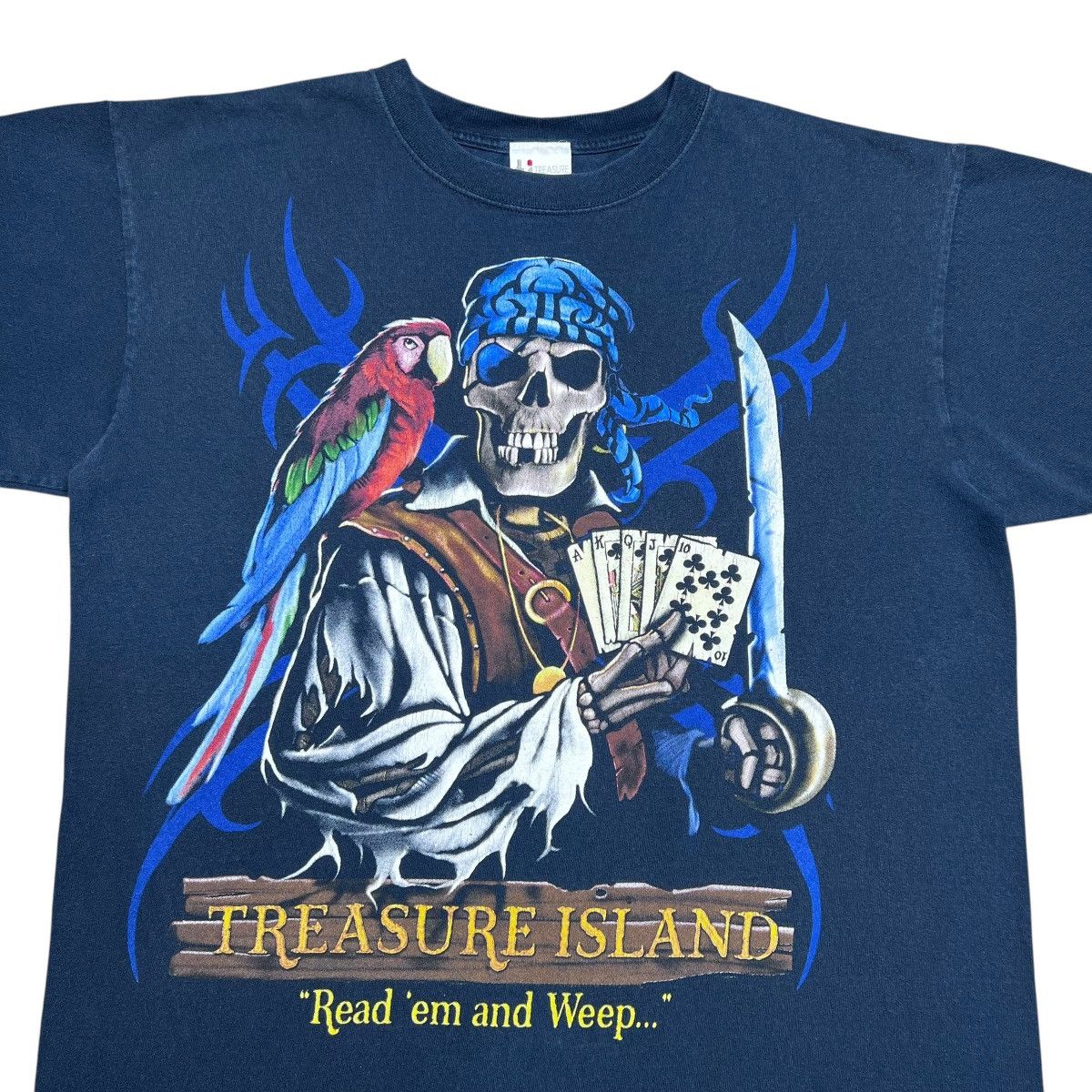 Other Vtg 2000s Treasure Island Read Em & Weep Skeleton Pirate Tee Size US L / EU 52-54 / 3 - 5 Thumbnail