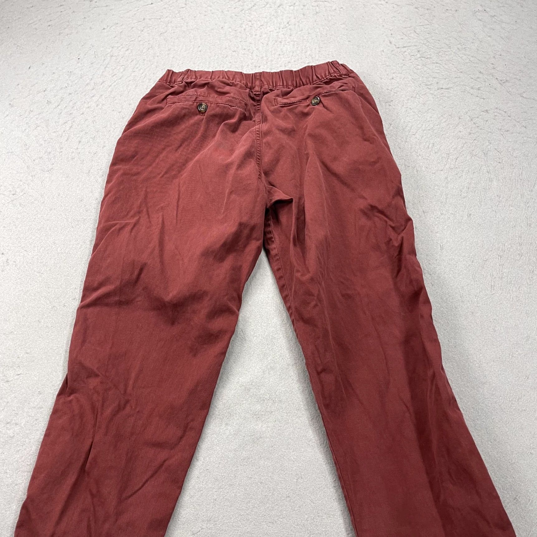 Vintage Bear Bottom Pants Mens Medium Red Stretch Chino Pant Tapered Casual Preppy City Size US 31 - 5 Thumbnail