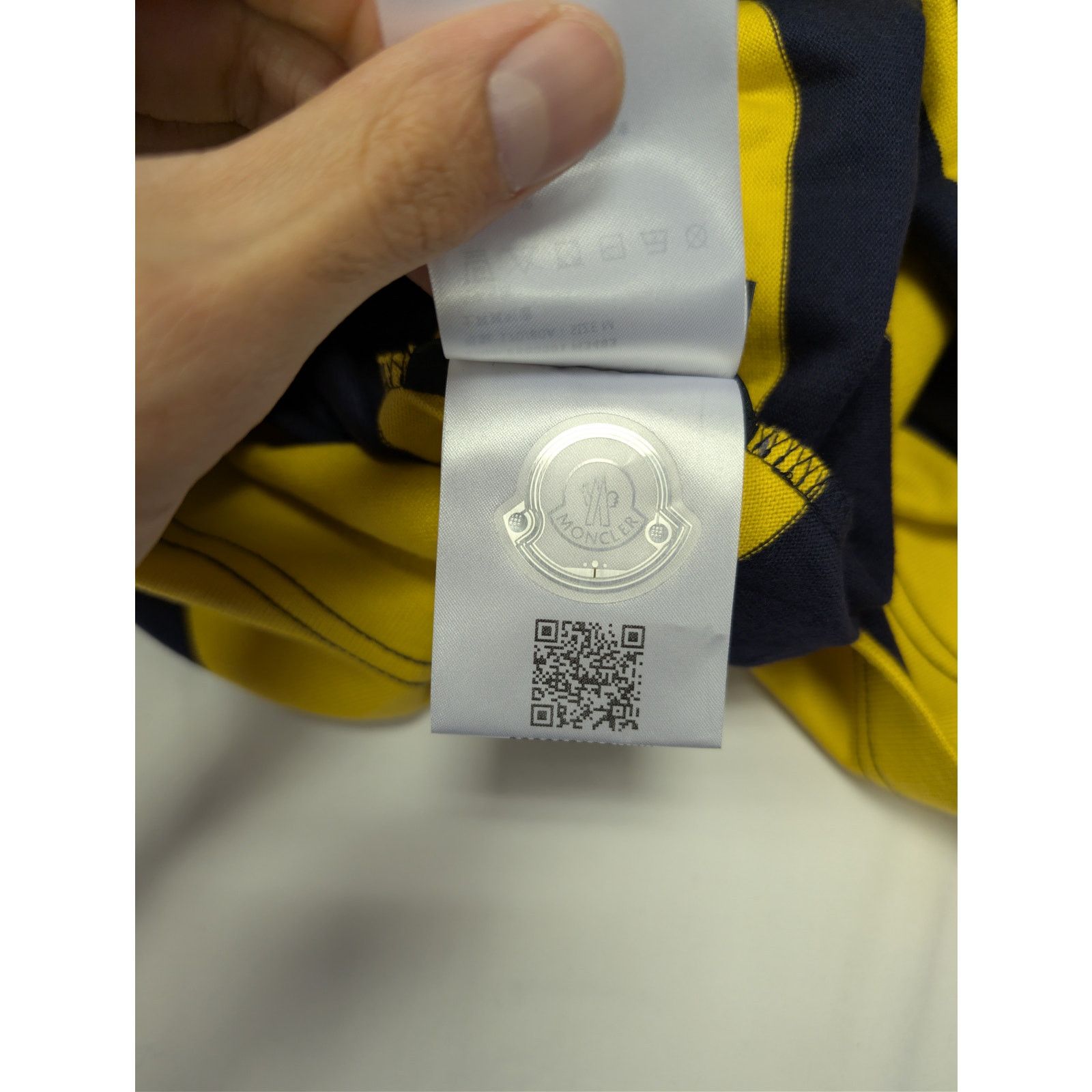 Moncler × Palm Angels o1rshd1 Striped Cotton Polo Shirt in Yellow / Blue Size US M / EU 48-50 / 2 - 20 Thumbnail