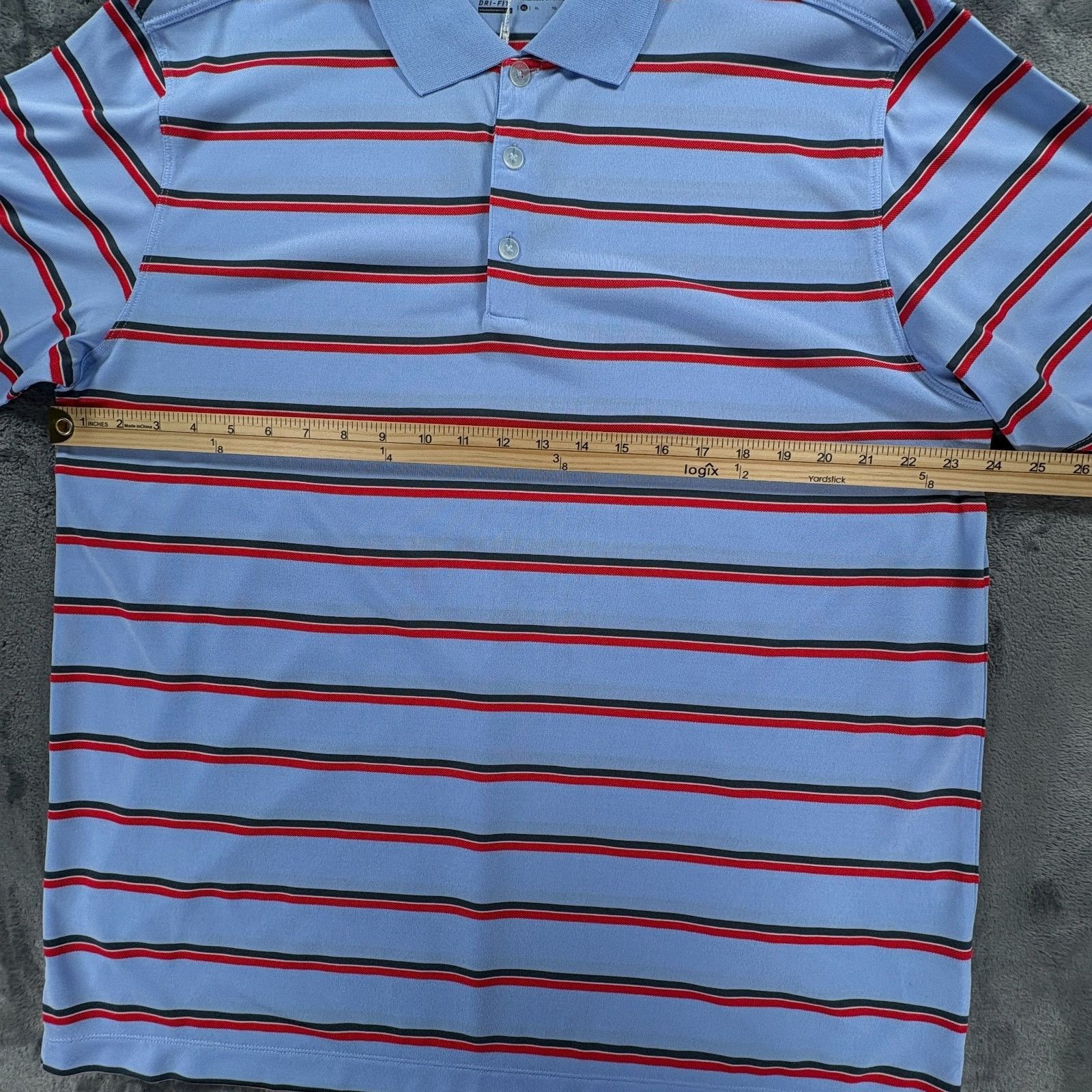 Nike Nike Golf Tour Performance Dri Fit Polo XL Blue Red Stripe N Size US XL / EU 56 / 4 - 7 Thumbnail
