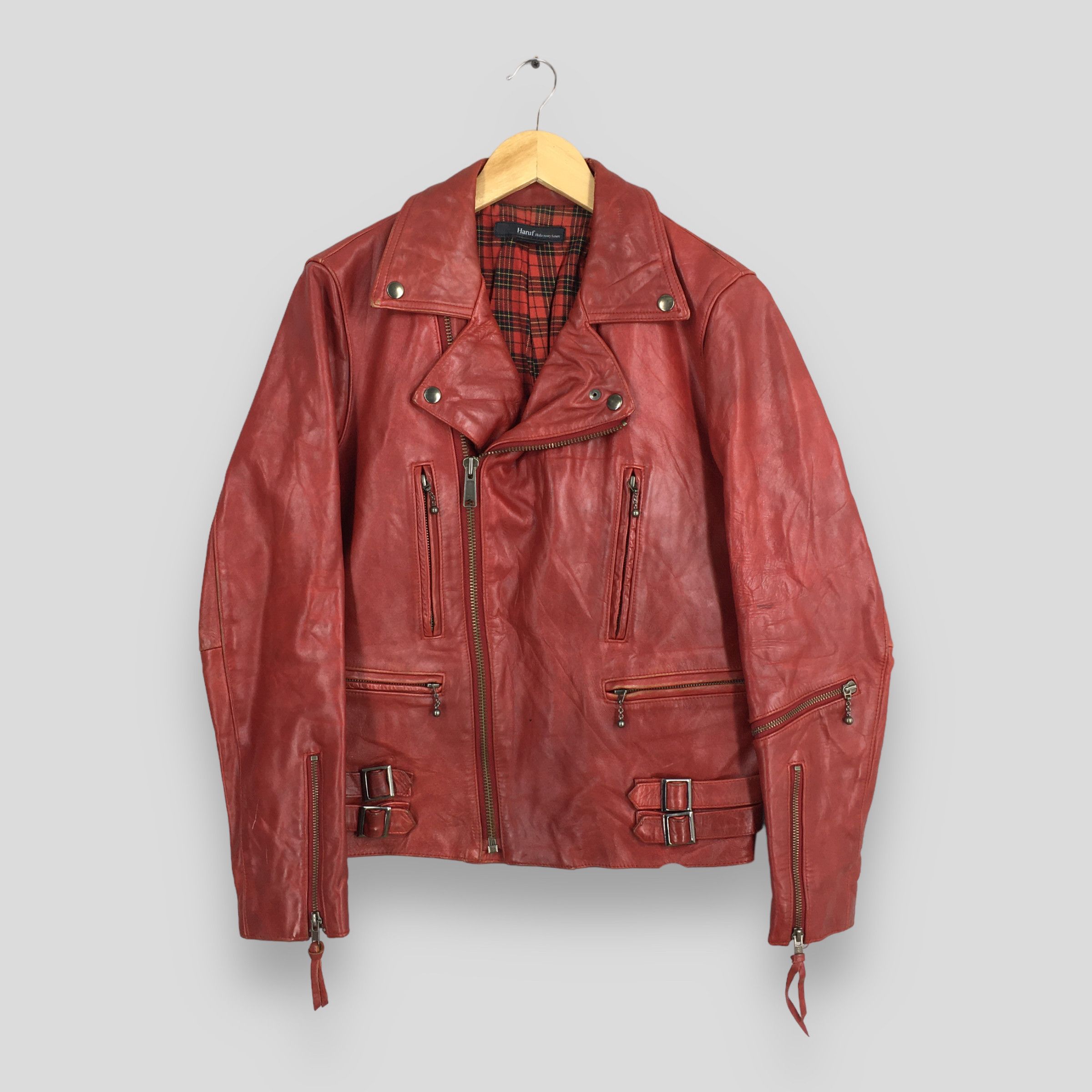 Vintage Vintage Haruf Double Collar Punk Schott Leather Jacket M Size US M / EU 48-50 / 2 - 1 Thumbnail