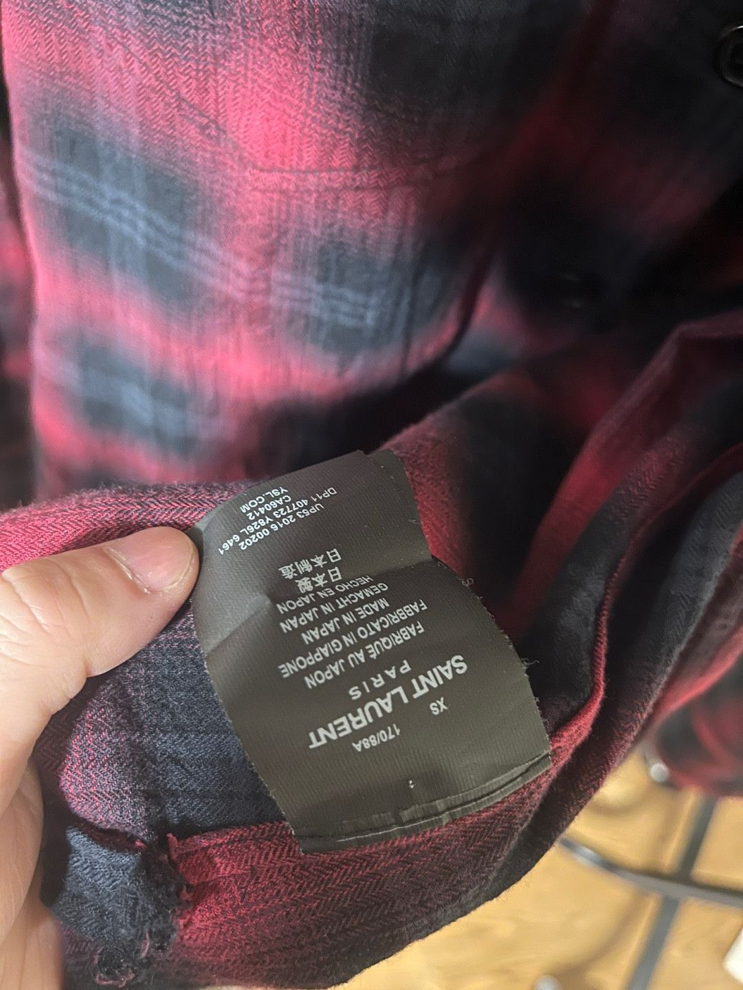 Saint Laurent Paris Saint Laurent Raw-Edge Flannel Shirt Size US XS / EU 42 / 0 - 4 Thumbnail