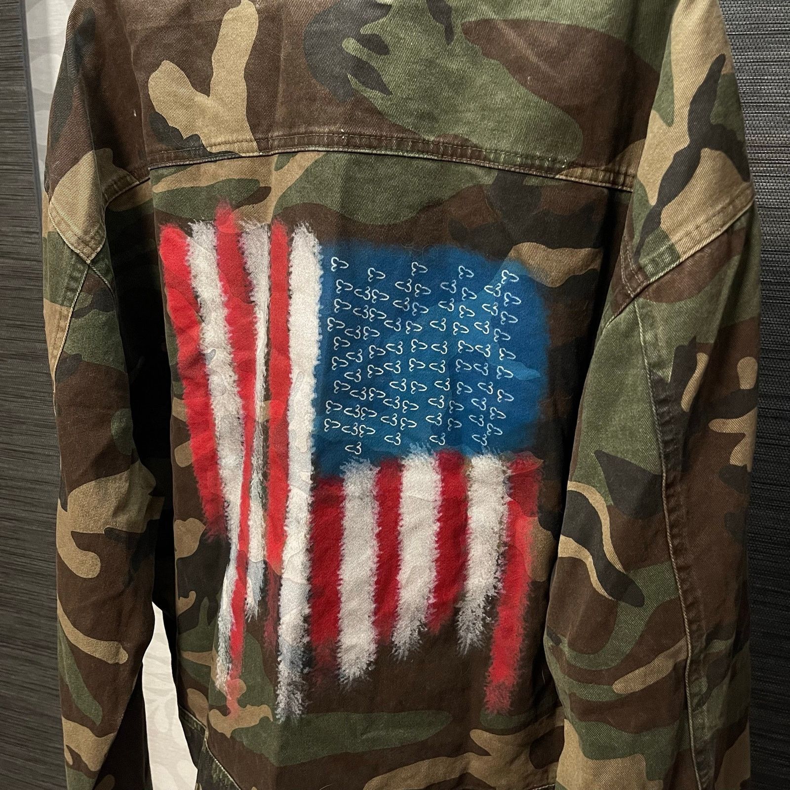 Japanese Brand Camouflage American Flag Military Denim Jacket Size US M / EU 48-50 / 2 - 7 Thumbnail