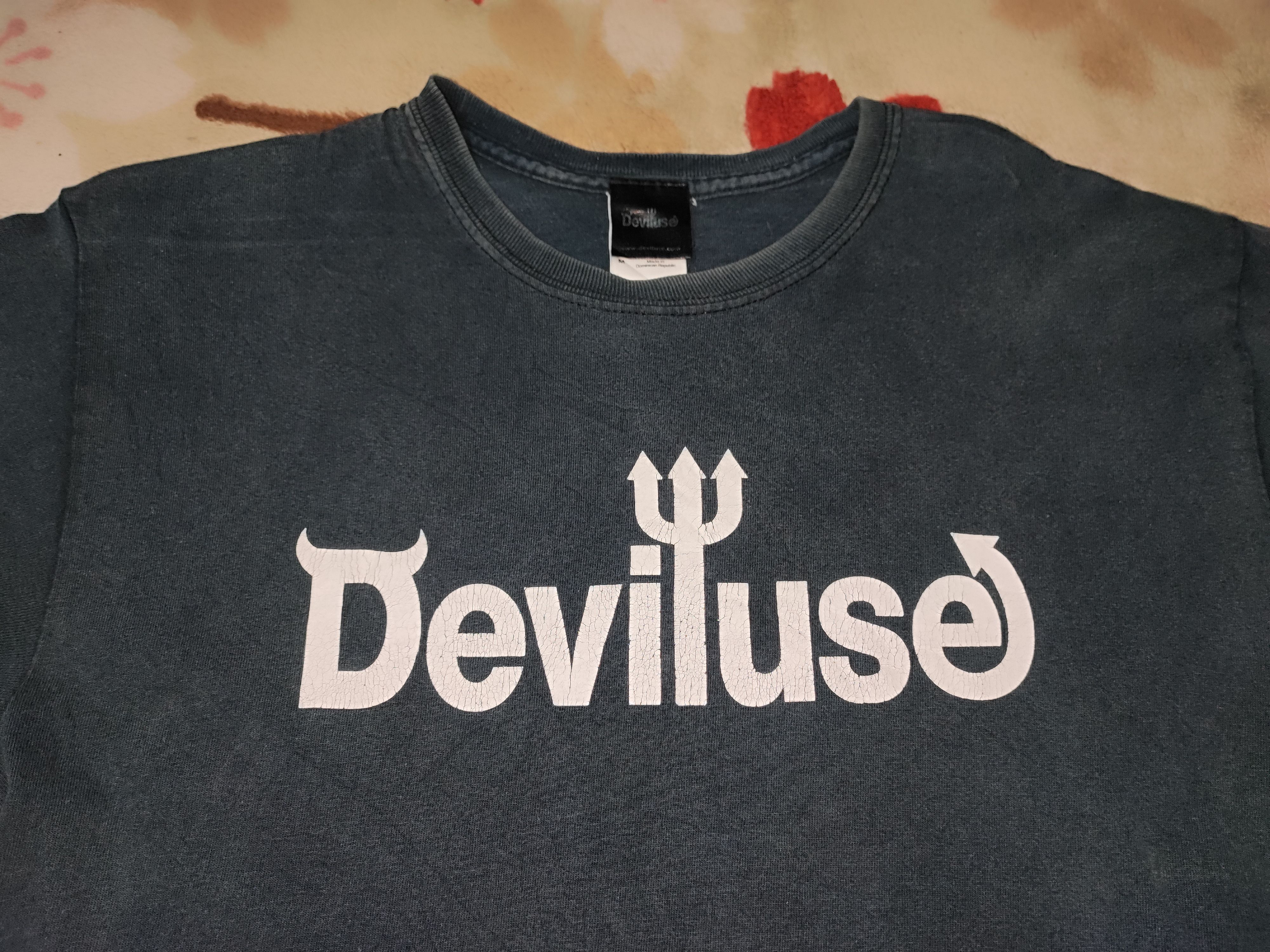 Vintage Deviluse Spell Out Tee Devil Flag Logo | Grailed