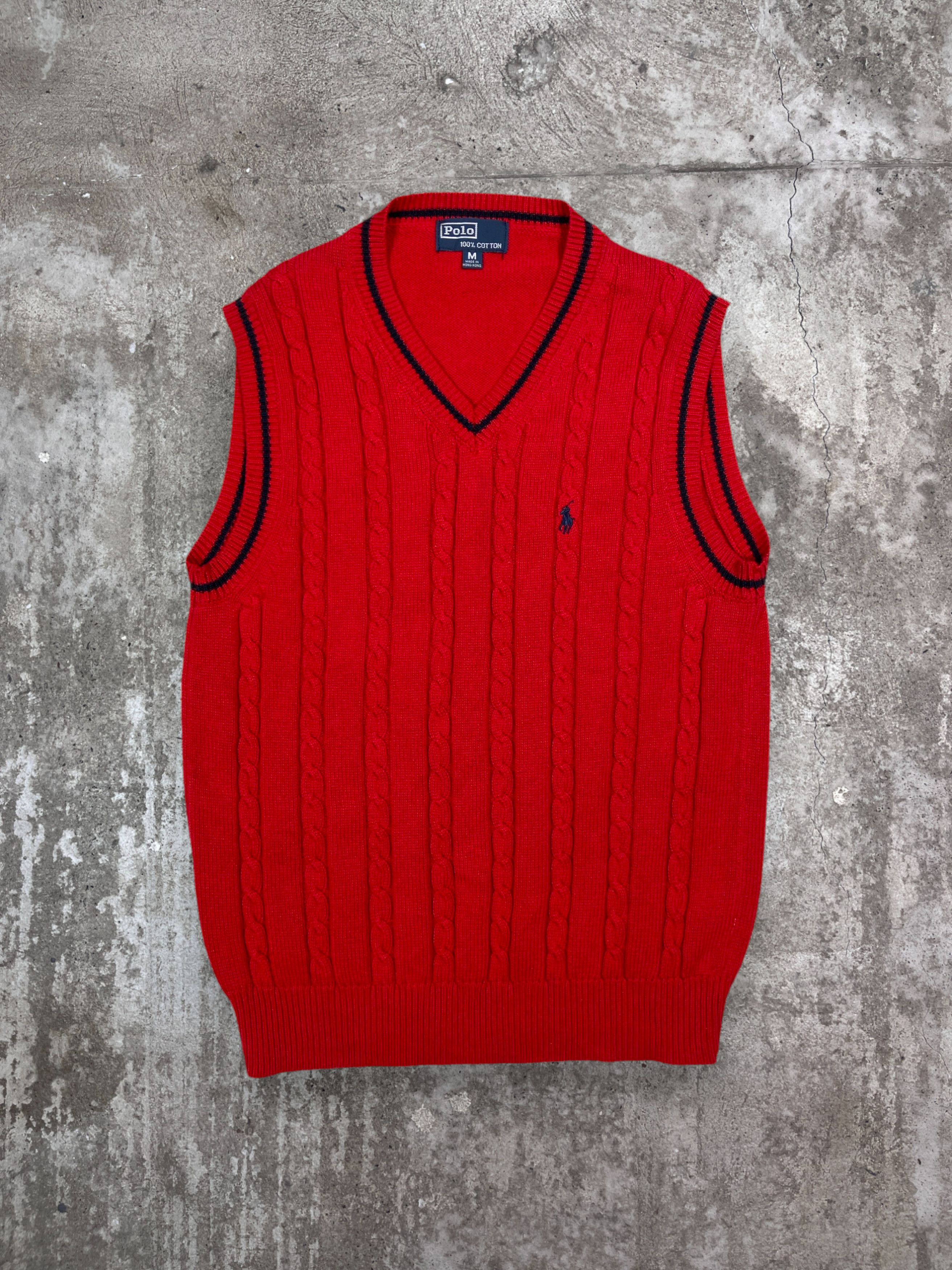 Ralph Lauren × Vintage RALPH LAUREN VEST ARCHIVE 90s KNITTED IN HONG-KONG - № 1106 Size US M / EU 48-50 / 2 - 1 Thumbnail