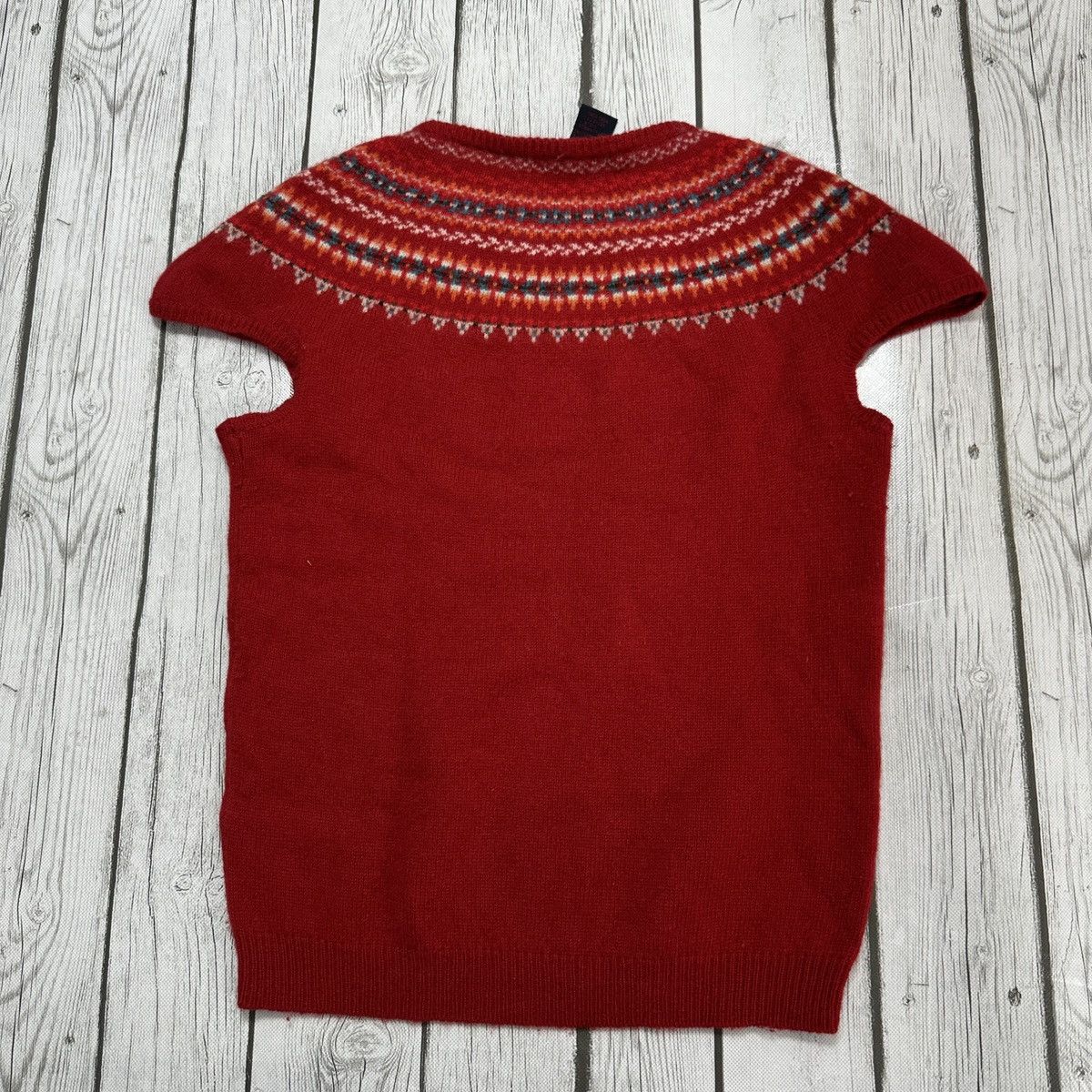 Ralph Lauren × Vintage Vintage Ralph Lauren short sleeve lambswool sweater Size L / US 10 / IT 46 - 2 Thumbnail