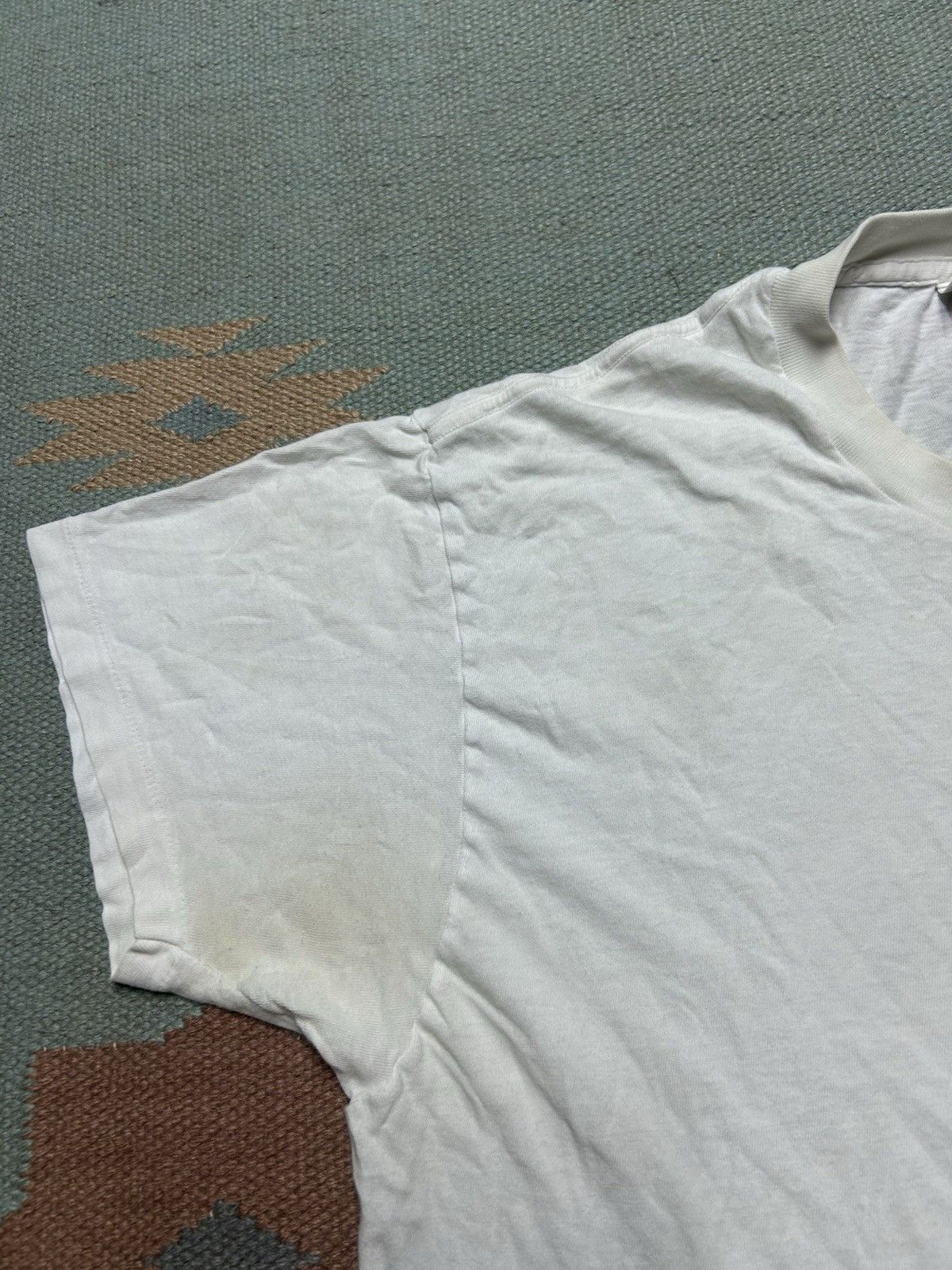 Vintage Vtg 80s blank white t shirt Jockey soft cotton thin USA L Size US L / EU 52-54 / 3 - 4 Thumbnail